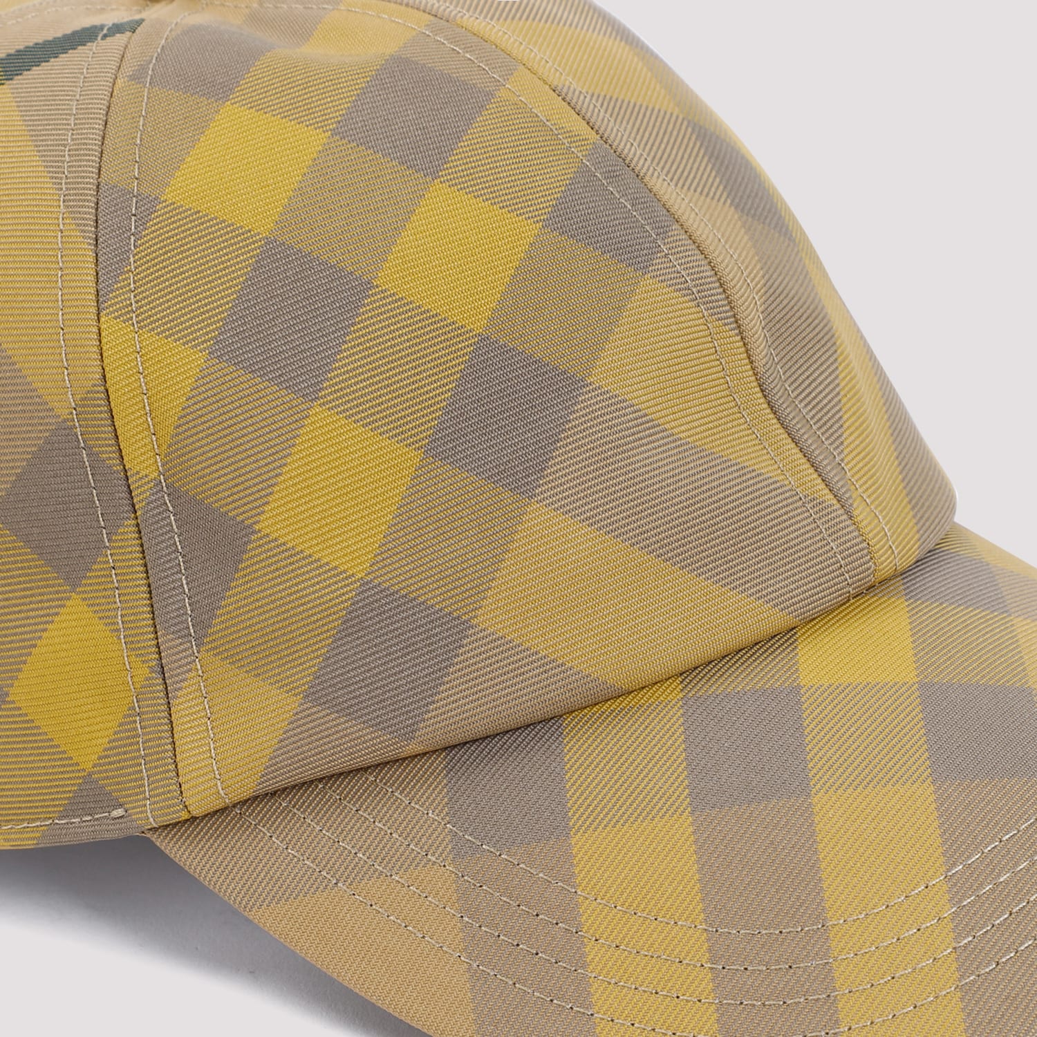 Shop Burberry Check-pattern Baseball Cap In Cedar