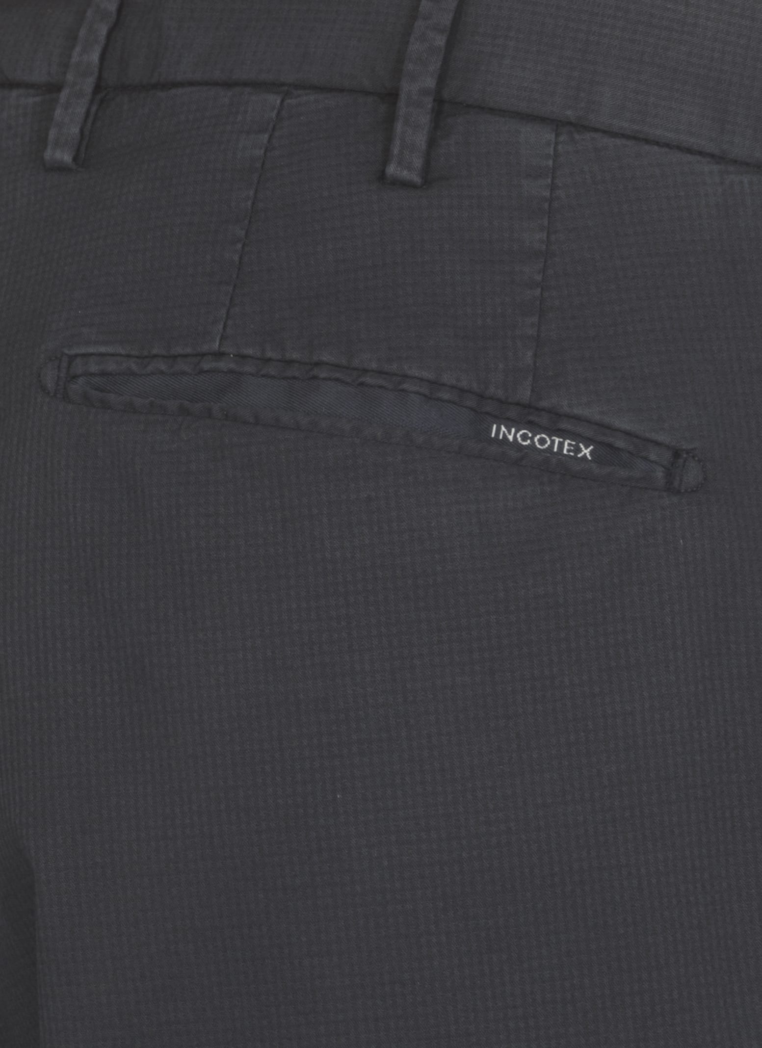 Shop Incotex High Comfort Trousers In Blue