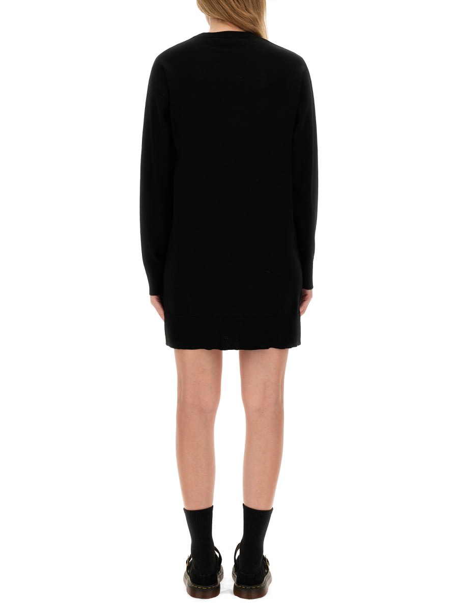 Shop Moschino Knit Dress In Black