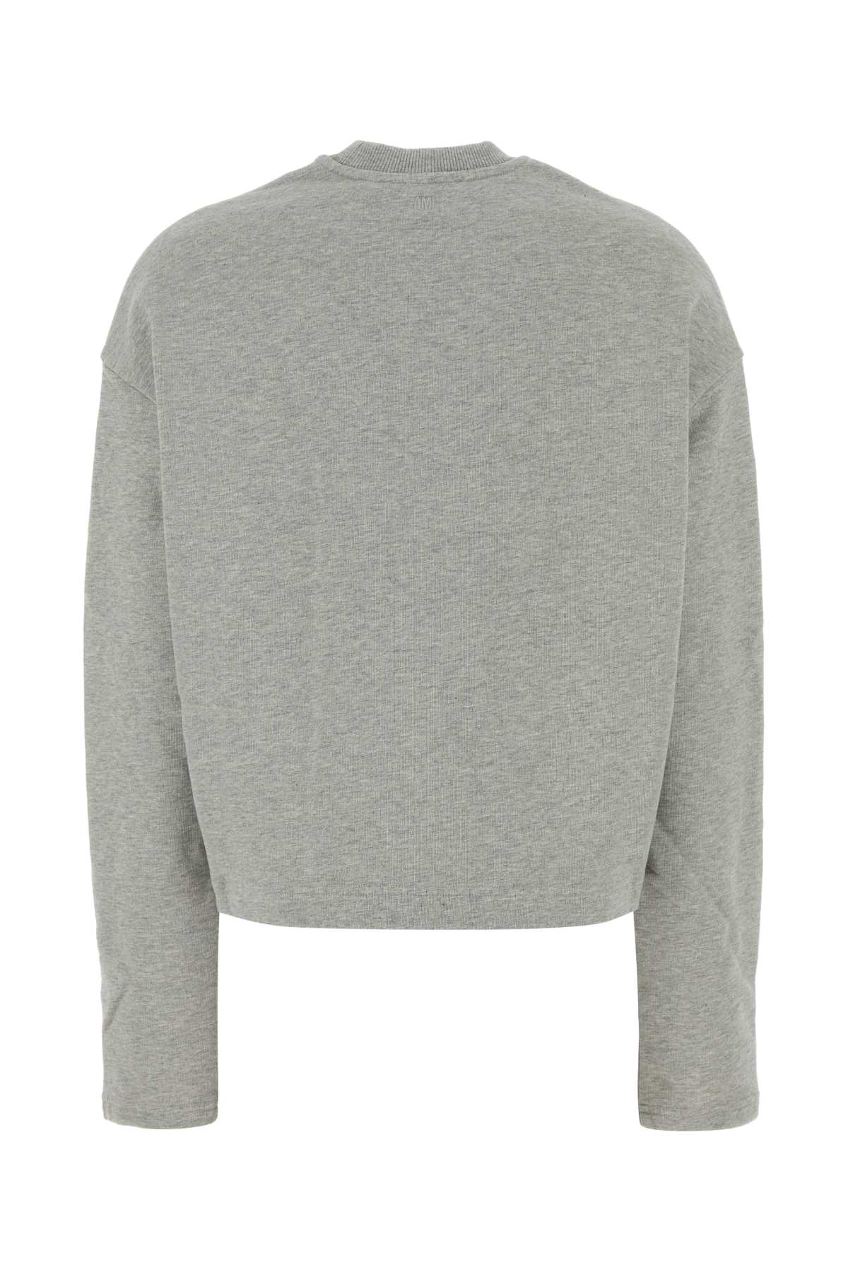 Ami Alexandre Mattiussi Ami Women Grey Cotton Sweatshirt In Gray