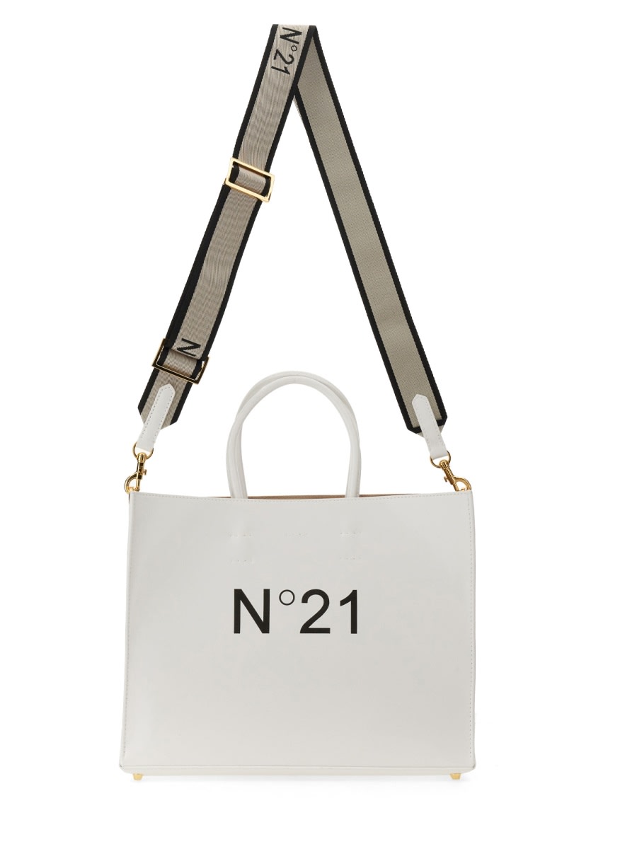 Shop N°21 Shopper Bag With Logo In White