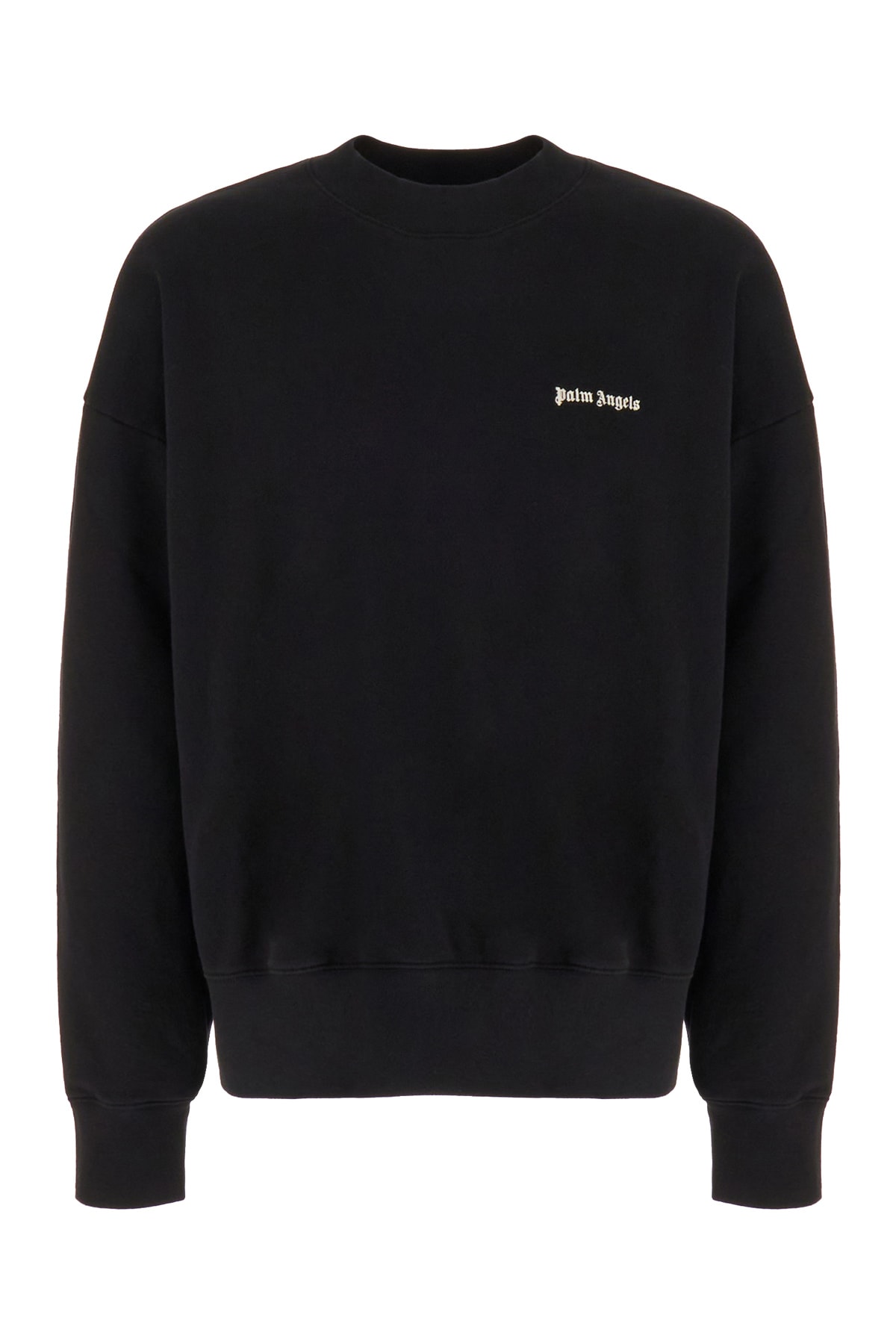 Palm Angels Black Cotton Oversize Sweatshirt In 1003