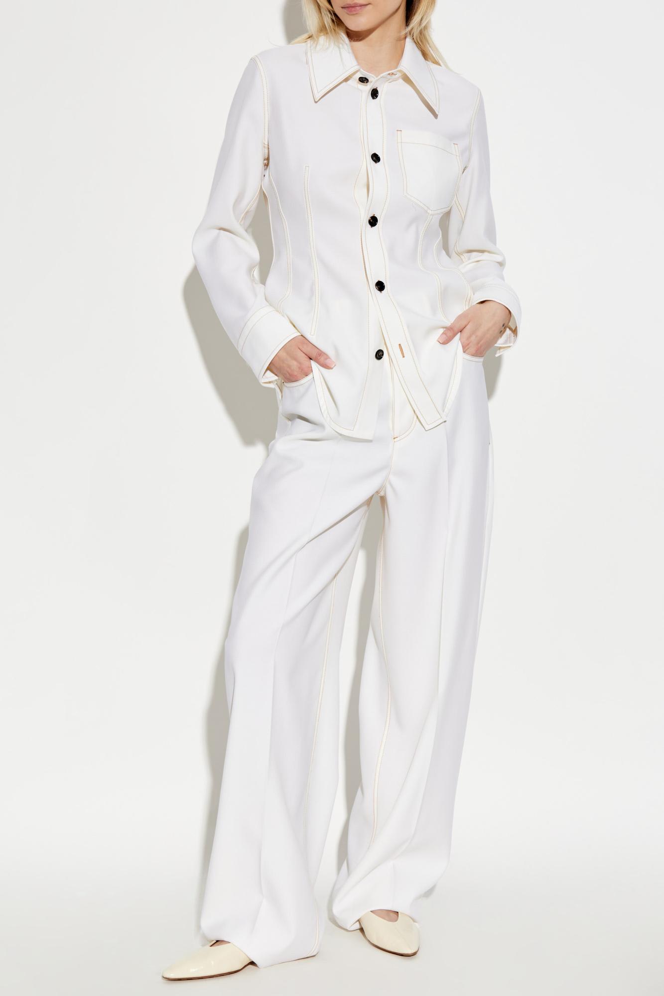 Bottega Veneta Woman Off-white Shirts In White