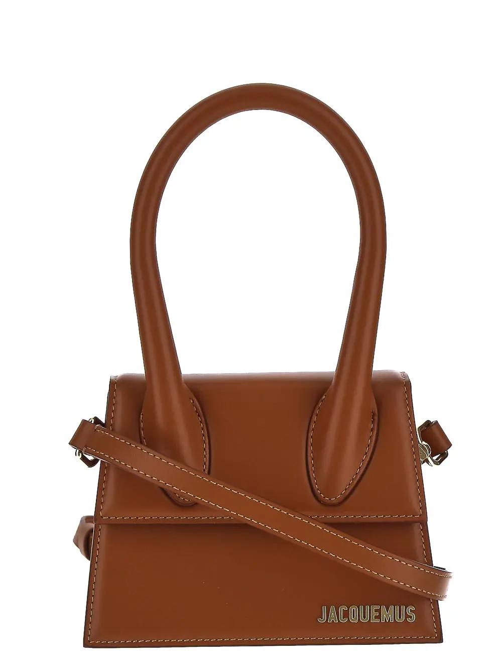 Shop Jacquemus Le Chiquito Moyen In Leather Brown