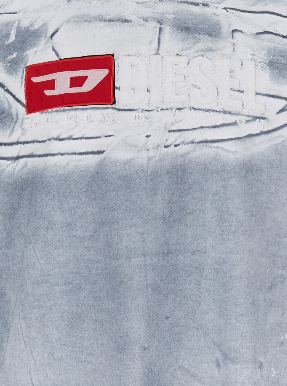 Shop Diesel Grey T-ox Chalk Effect With Logo Patch In Cotton Man In White
