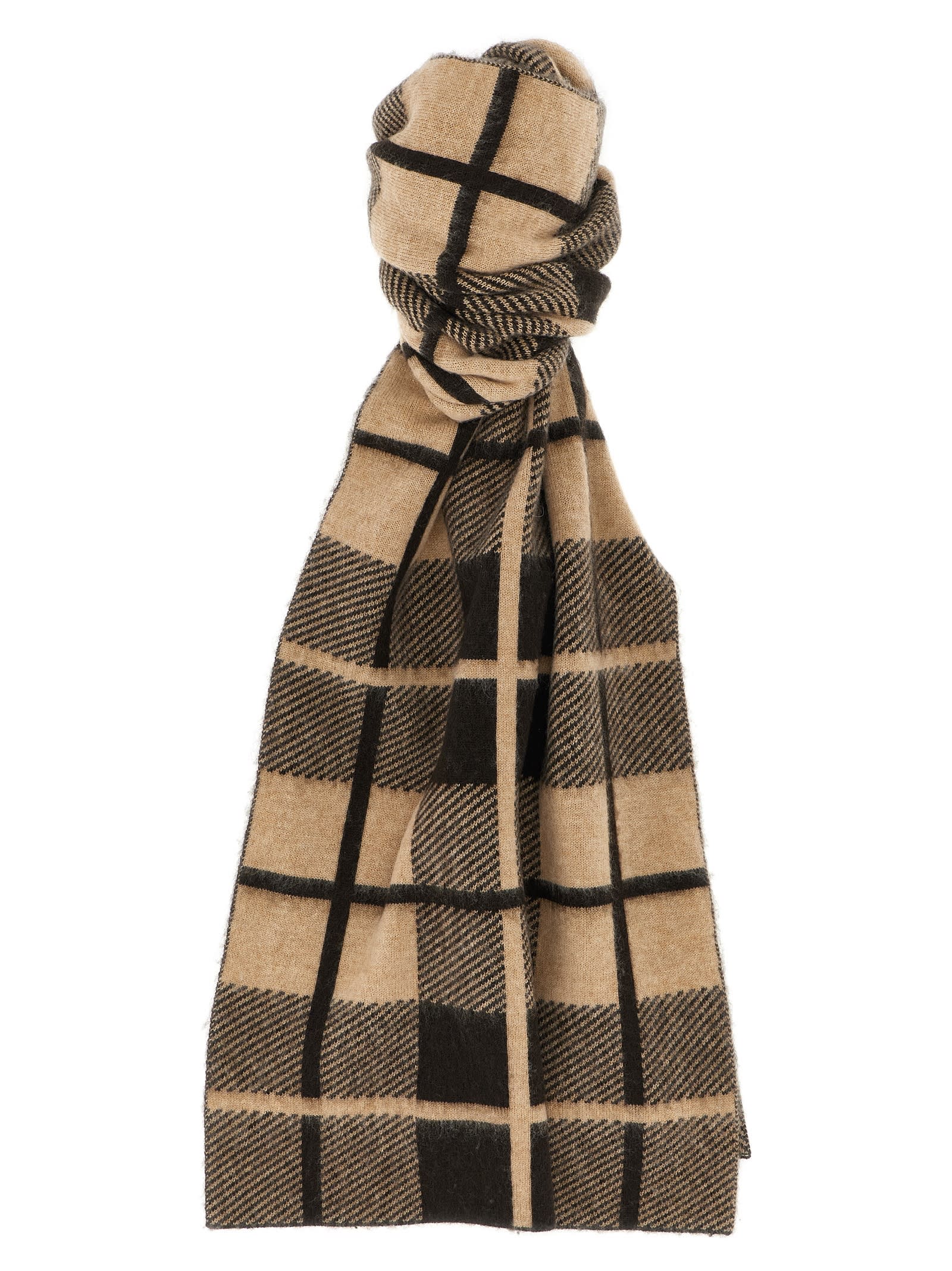 Guest In Residence The Plaid Big Scarf Scarves And Foulards Beige In Brown