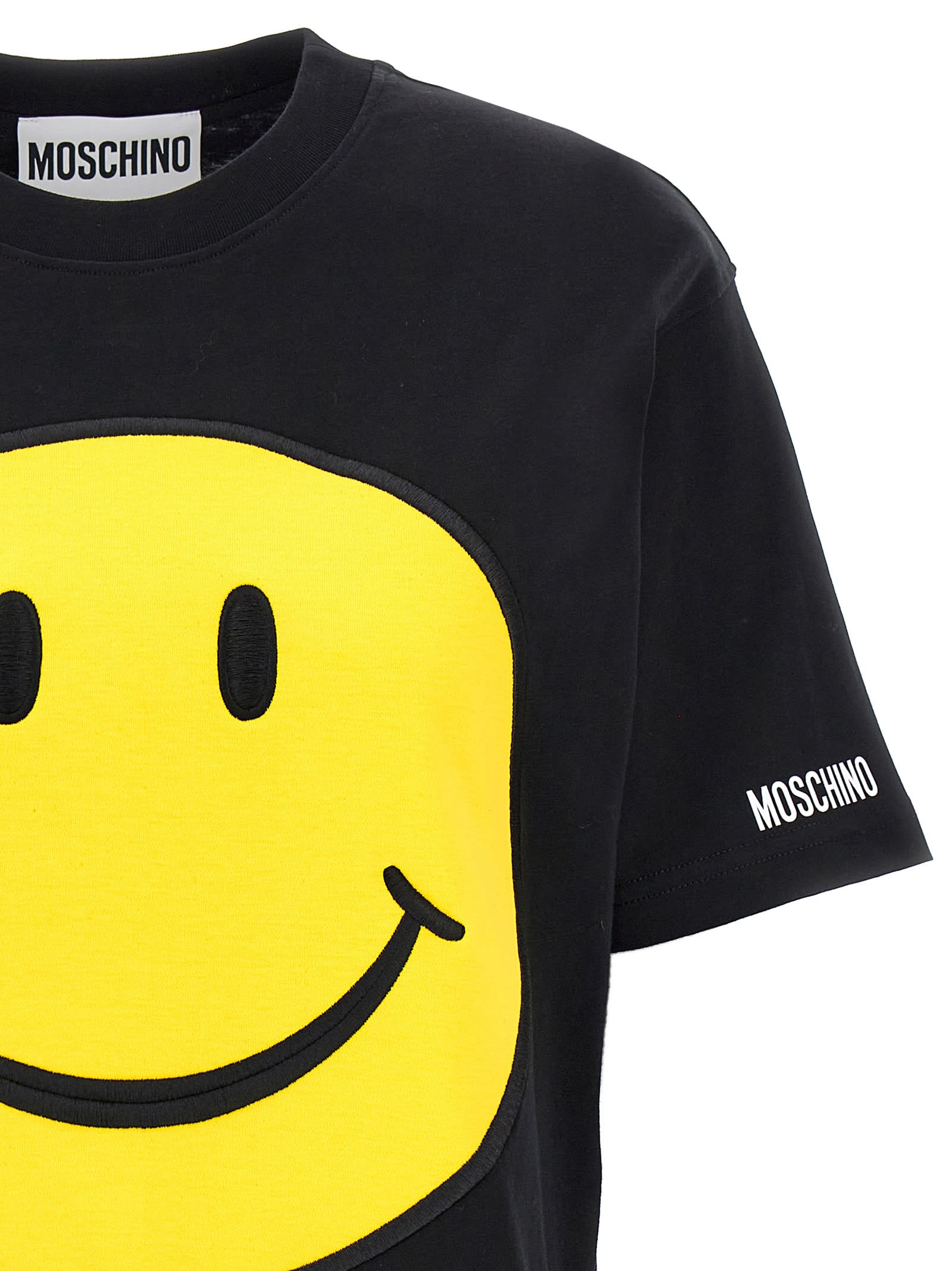 Shop Moschino Smiley T-shirt In Black