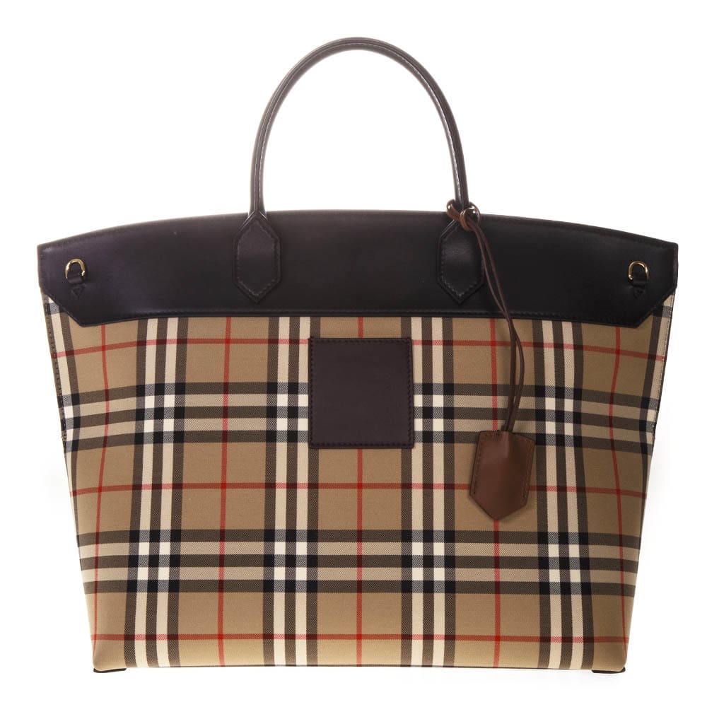 Burberry Burberry Hand Bag In Fabric With Burberry Print And Lamb ...