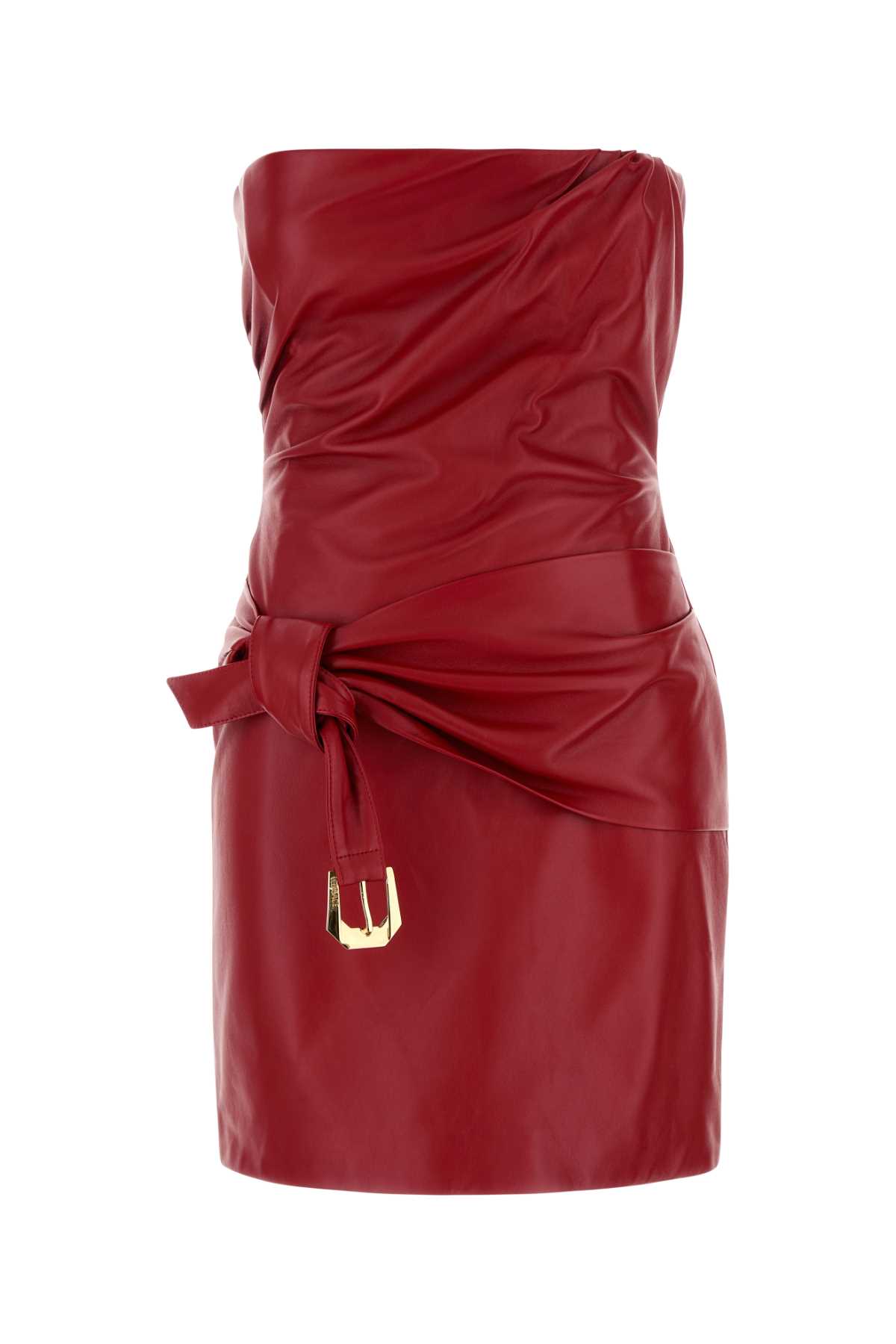 Red Leather Mini Dress