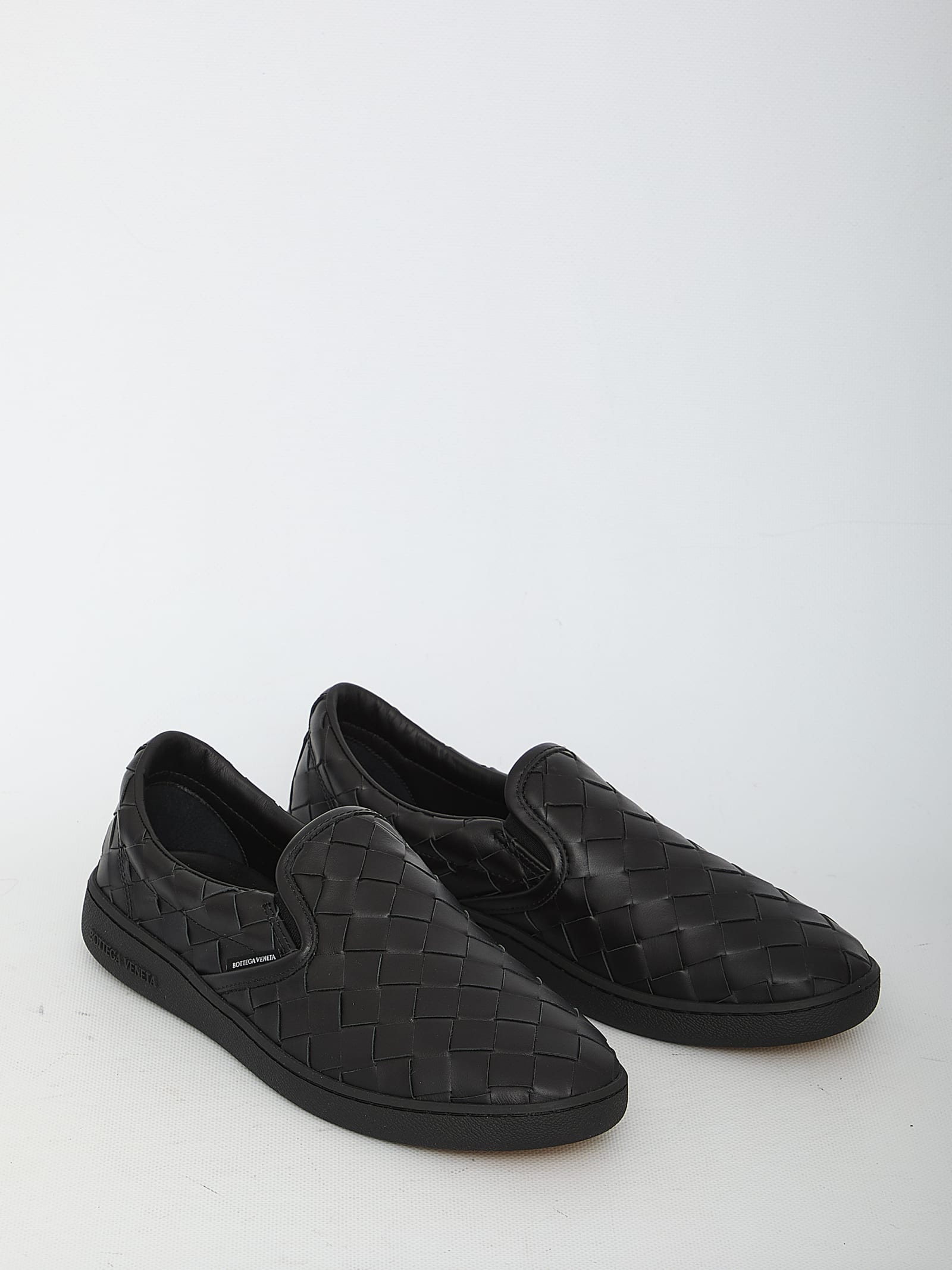 Shop Bottega Veneta Sawyer Sneakers In Black