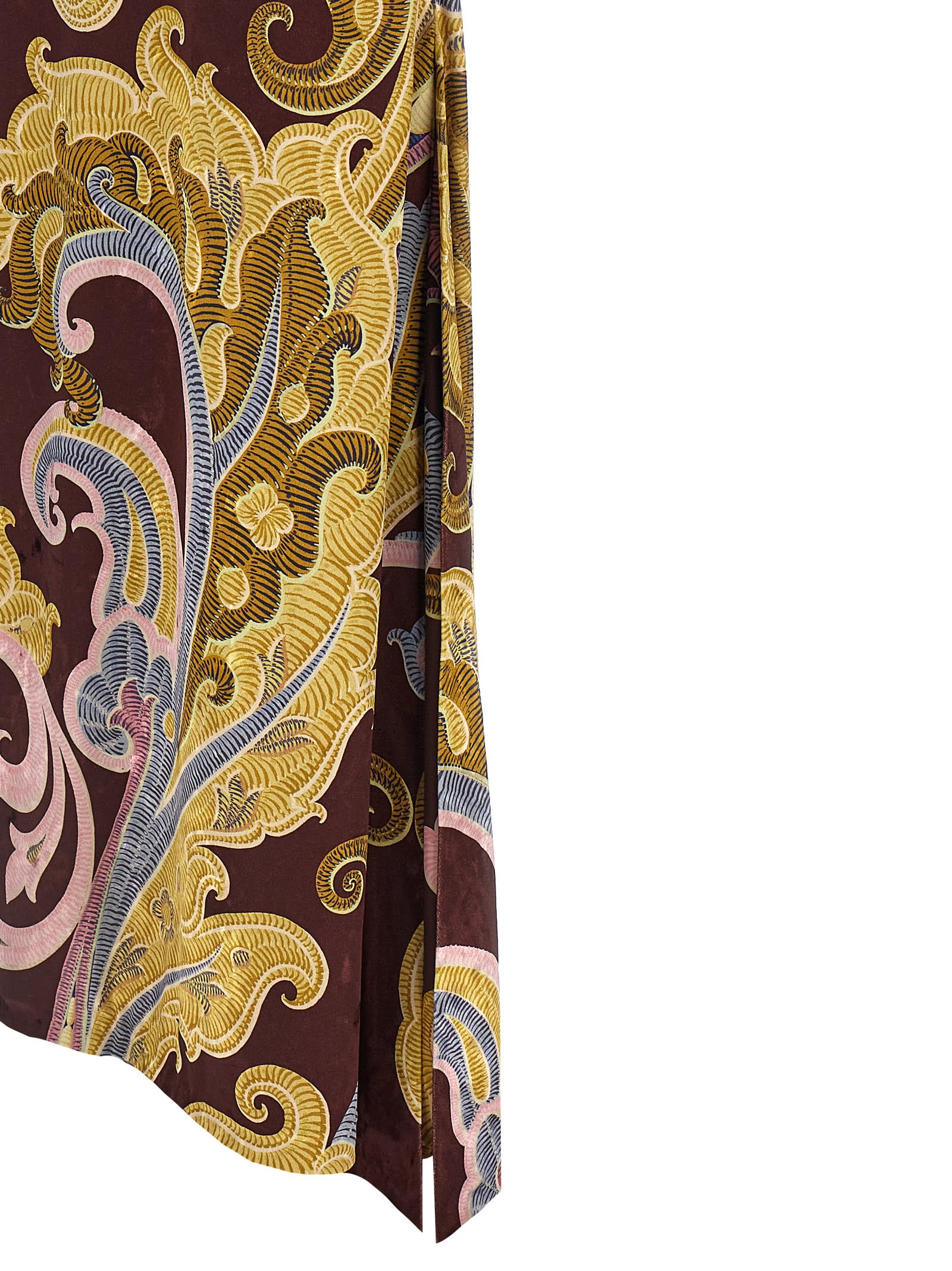 Shop Etro Paisley Chenille Dress In Multicolor