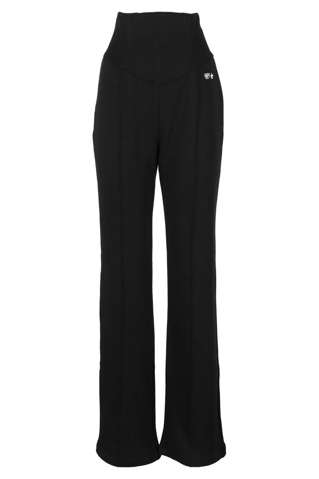 CHIARA FERRAGNI EYE-STAR EMBROIDERED HIGH-WAIST trousers