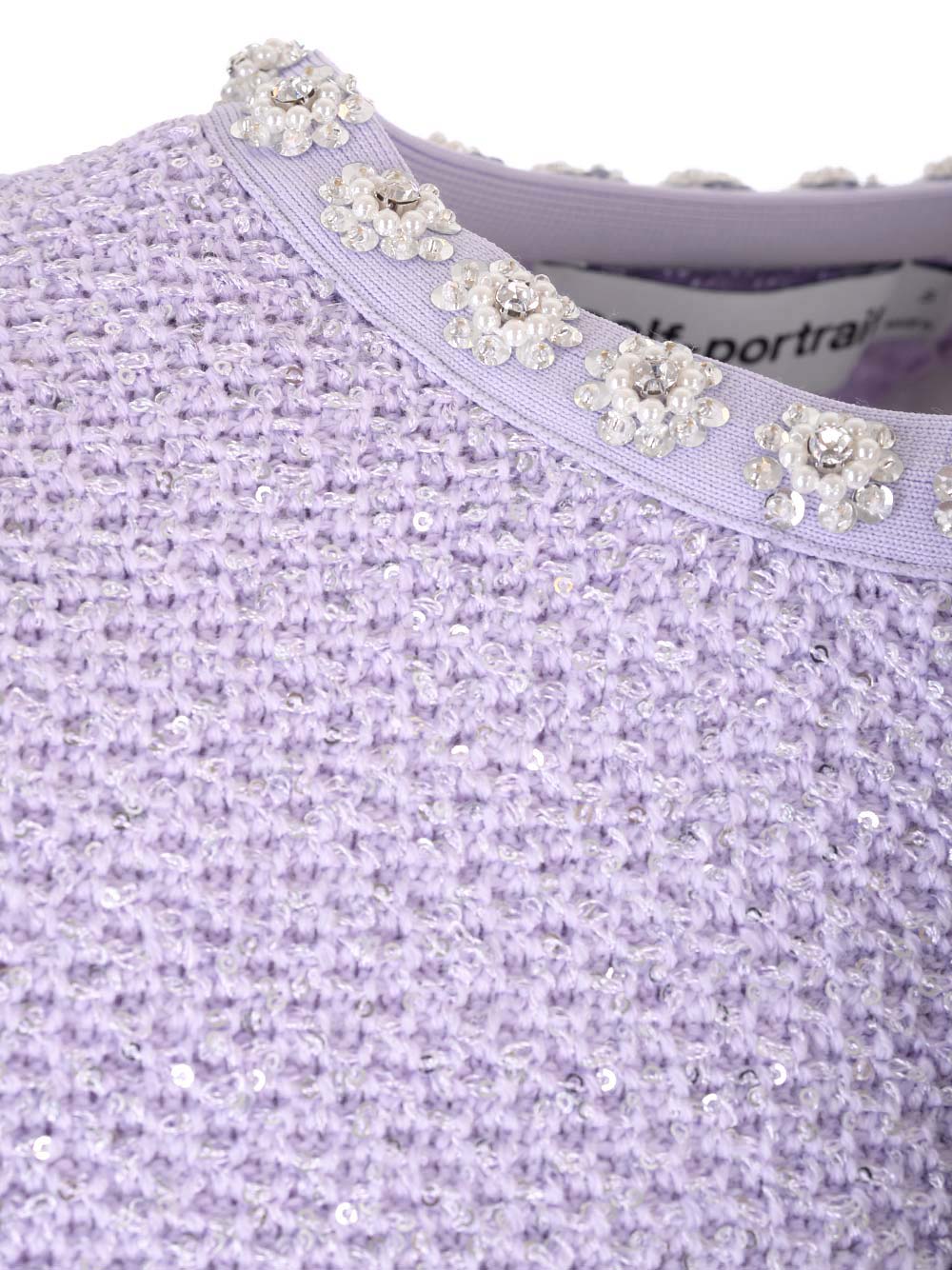 Lilac Sequin Knit Mini Dress