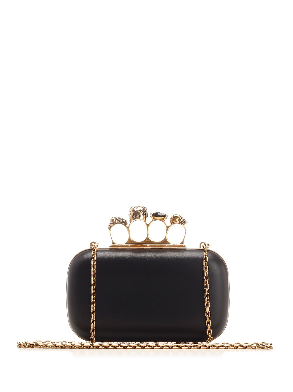 Shop Alexander Mcqueen The Knuckle Clutch In Black