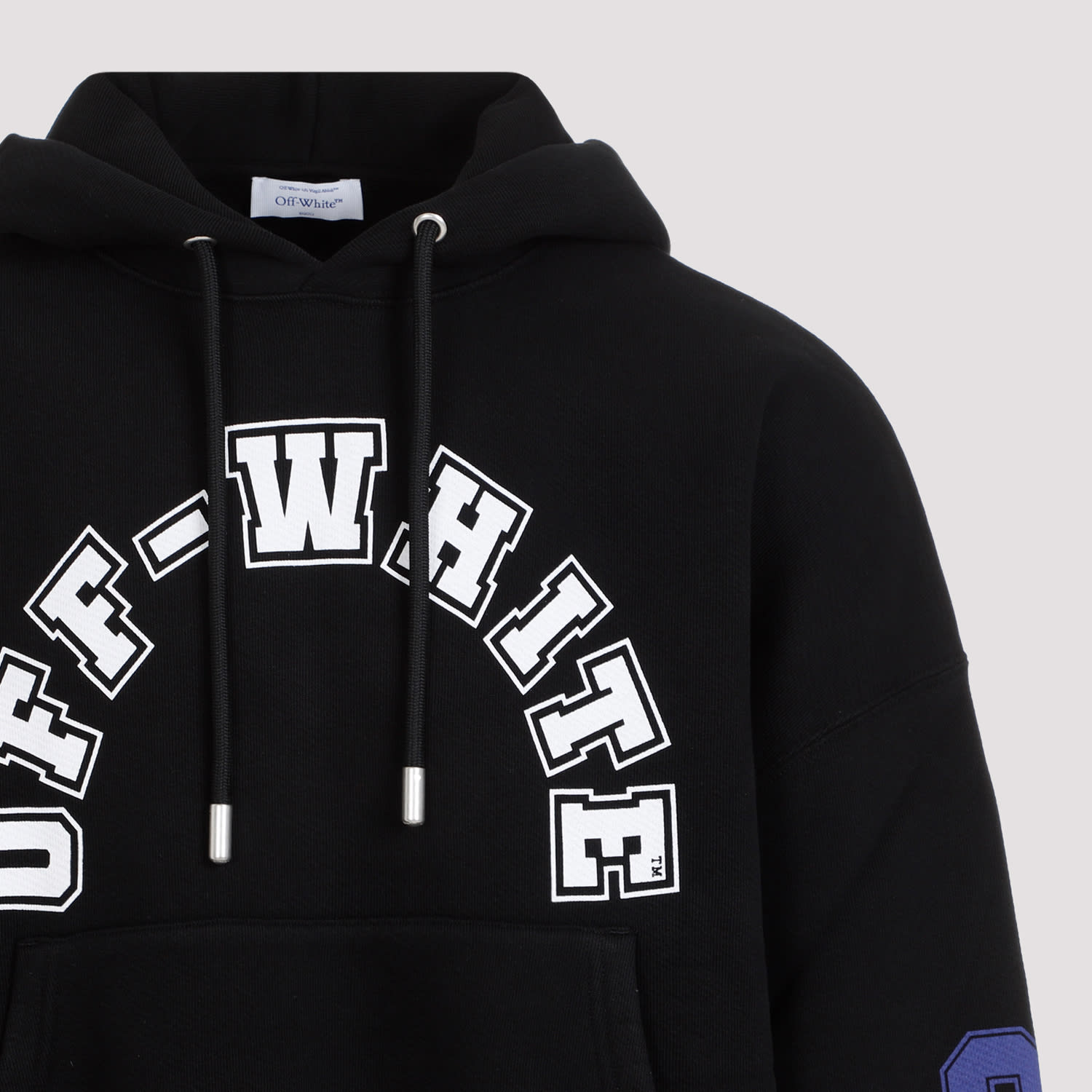 Shop Off-white Football Over Hoodie In Black White