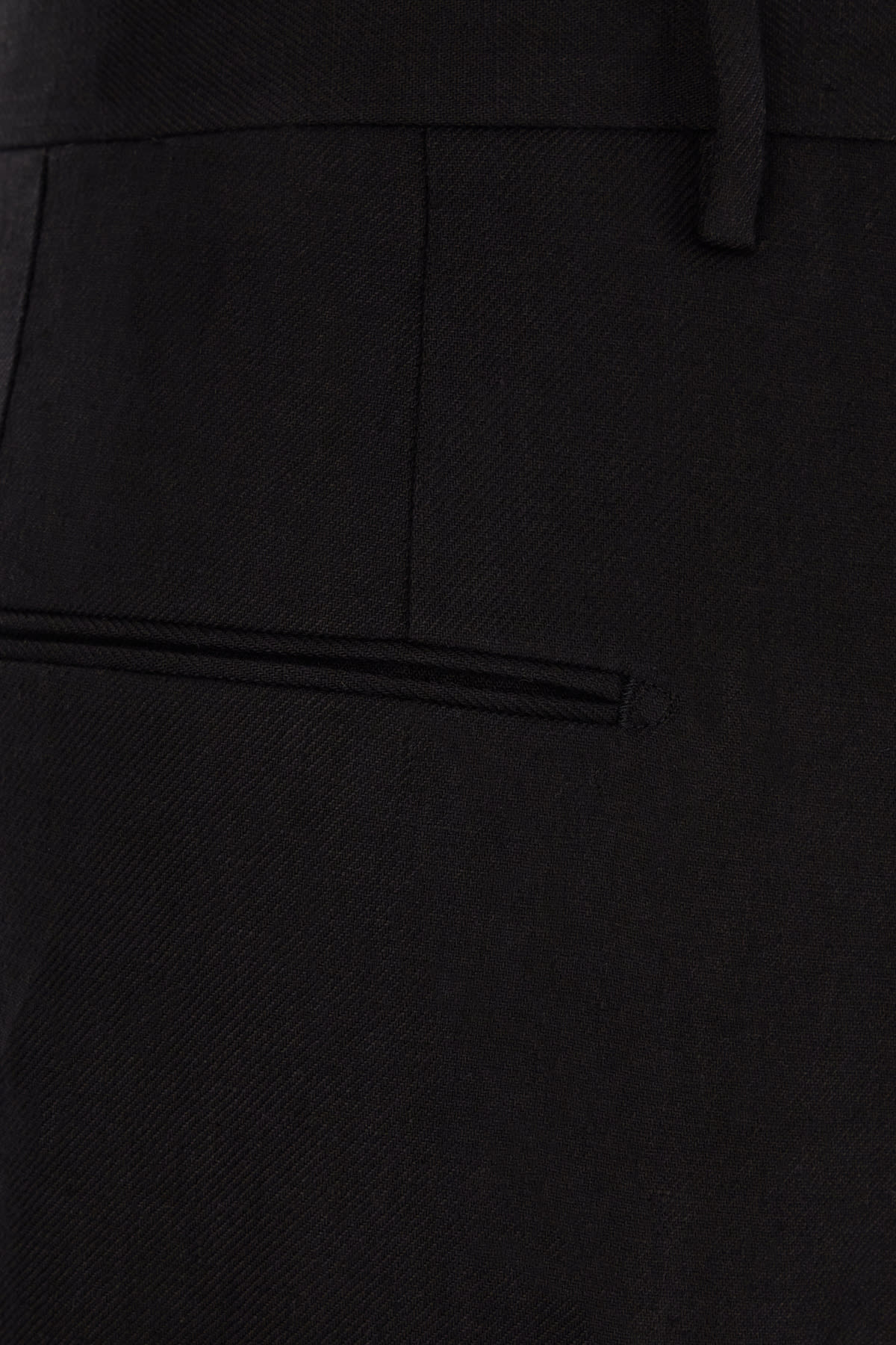 Shop Tagliatore Black Linen Pants In En841