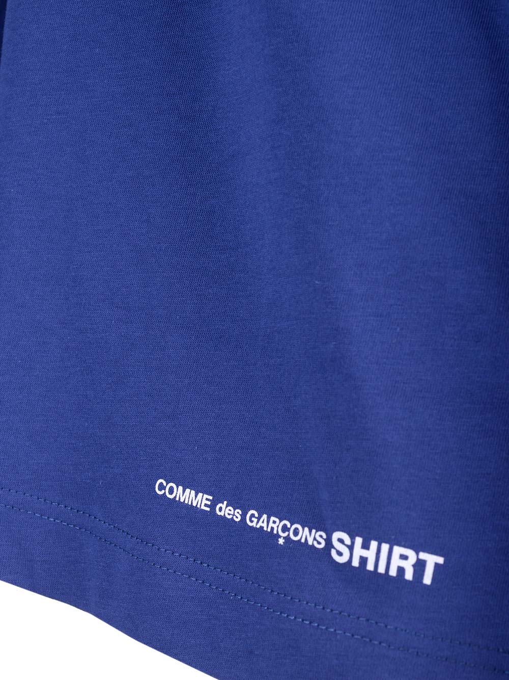 Shop Comme Des Garçons Shirt Electric Blue Over T-shirt In Navy