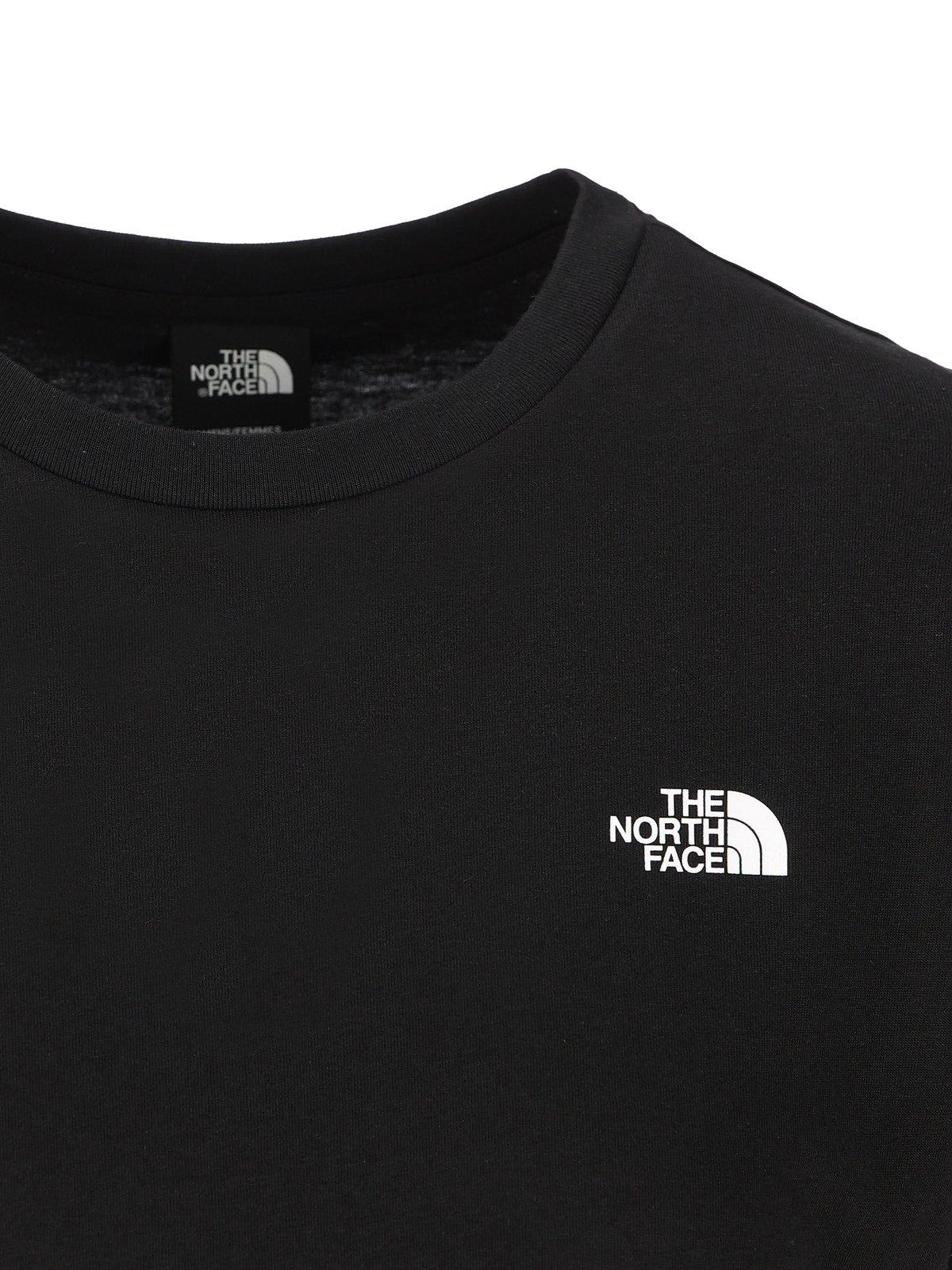The North Face Logo Printed Crewneck T-shirt In Black