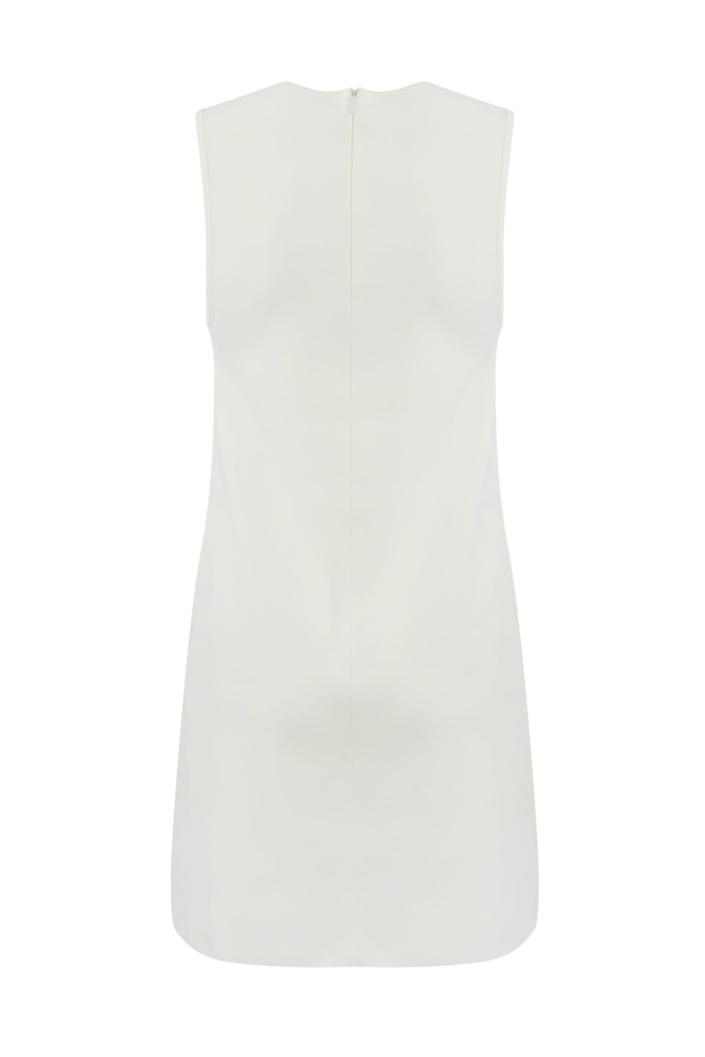 Elisabetta Franchi Viscose Dress With Transparencies And Bows In Avorio