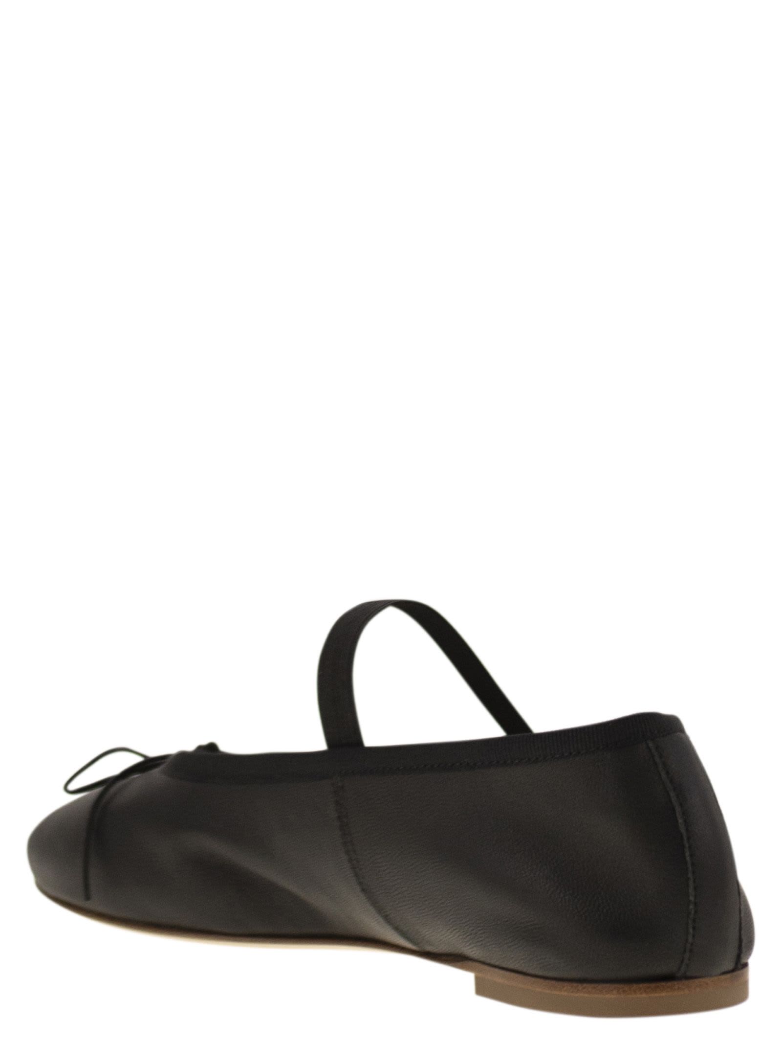 Shop Anniel Leather Ballerina And Elastic Band