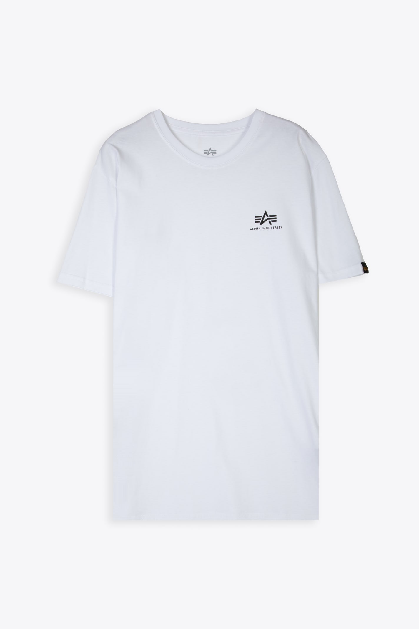 Alpha Industries Basic T Small Logo White cotton t-shirt with chest logo