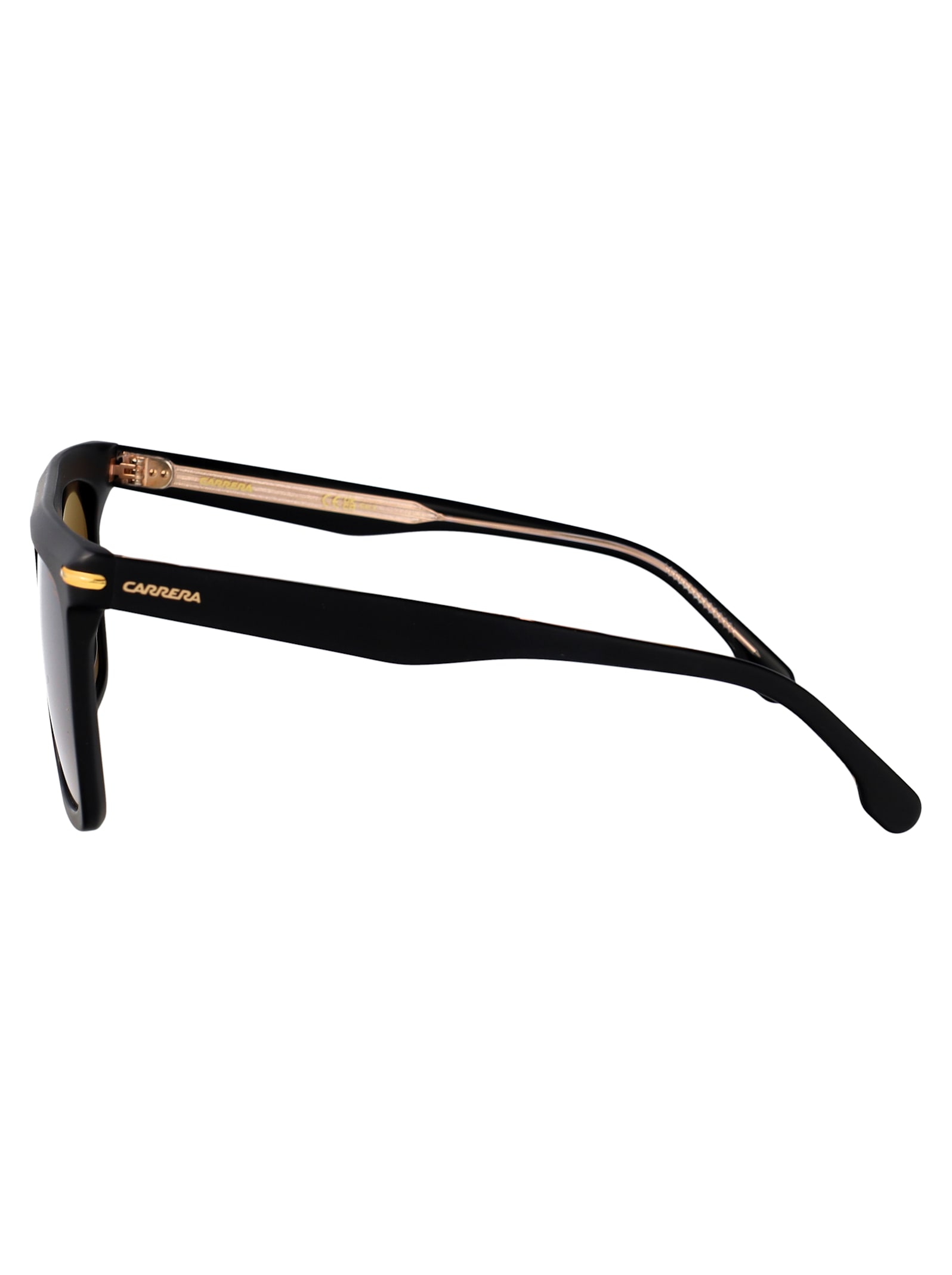 Carrera Matte Black Gold Acetate Sunglasses In Brown