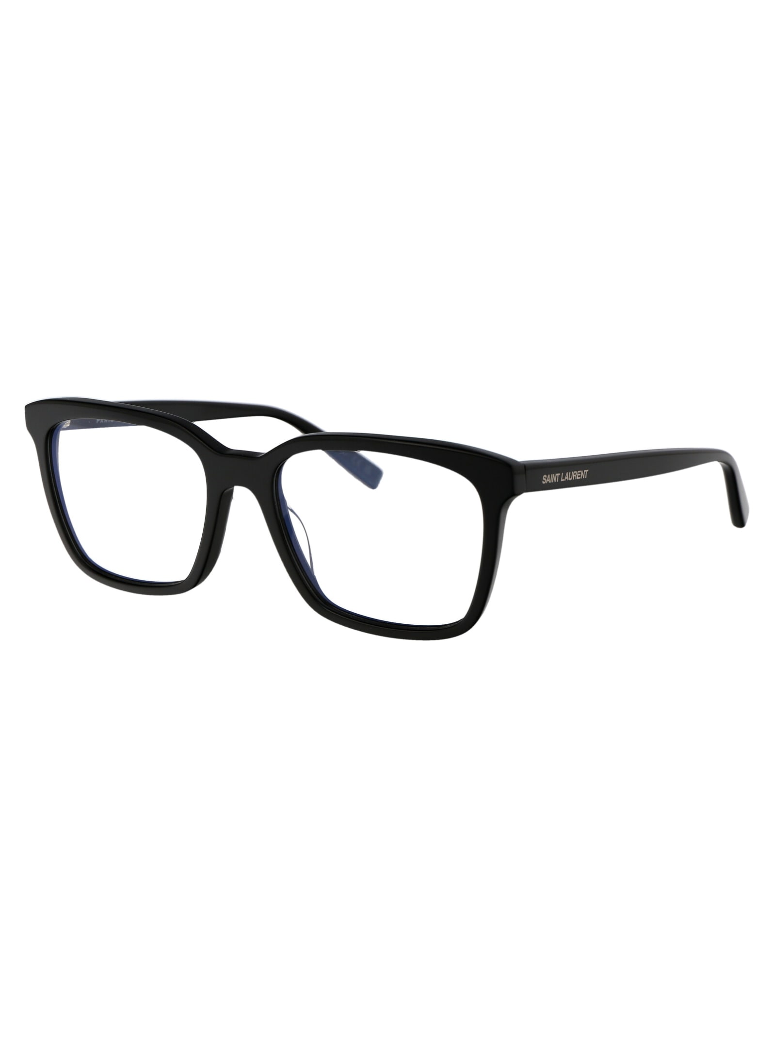 Shop Saint Laurent Sl 672 Glasses In 001 Black Black Transparent
