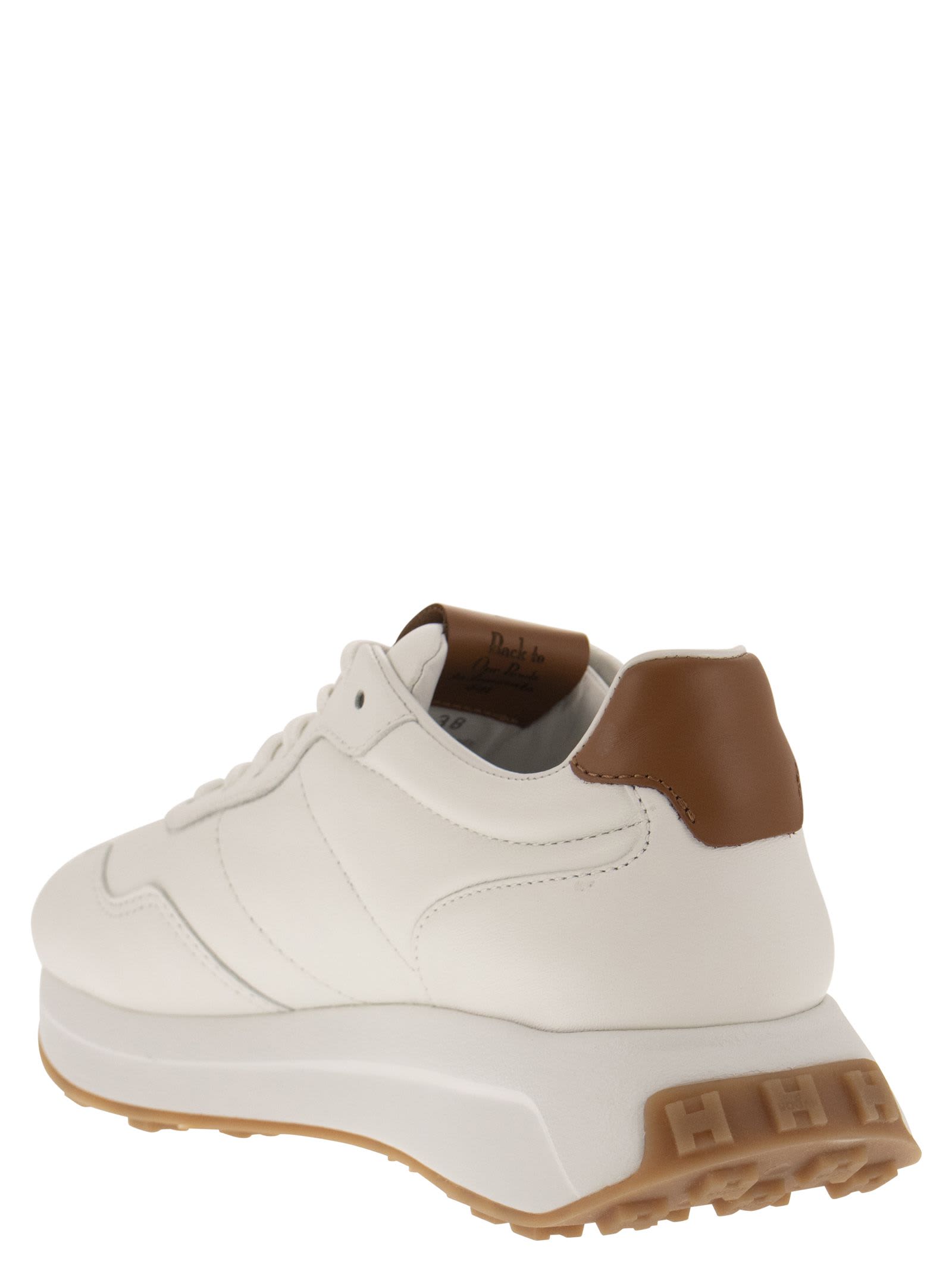 Shop Hogan H641 - Leather Trainers In White