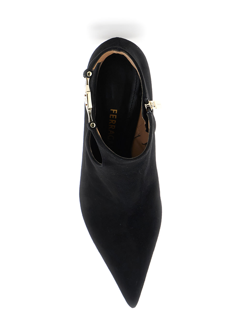 Ferragamo Agia 70 Bootie Heel 7.0 Mid (5 - In Black