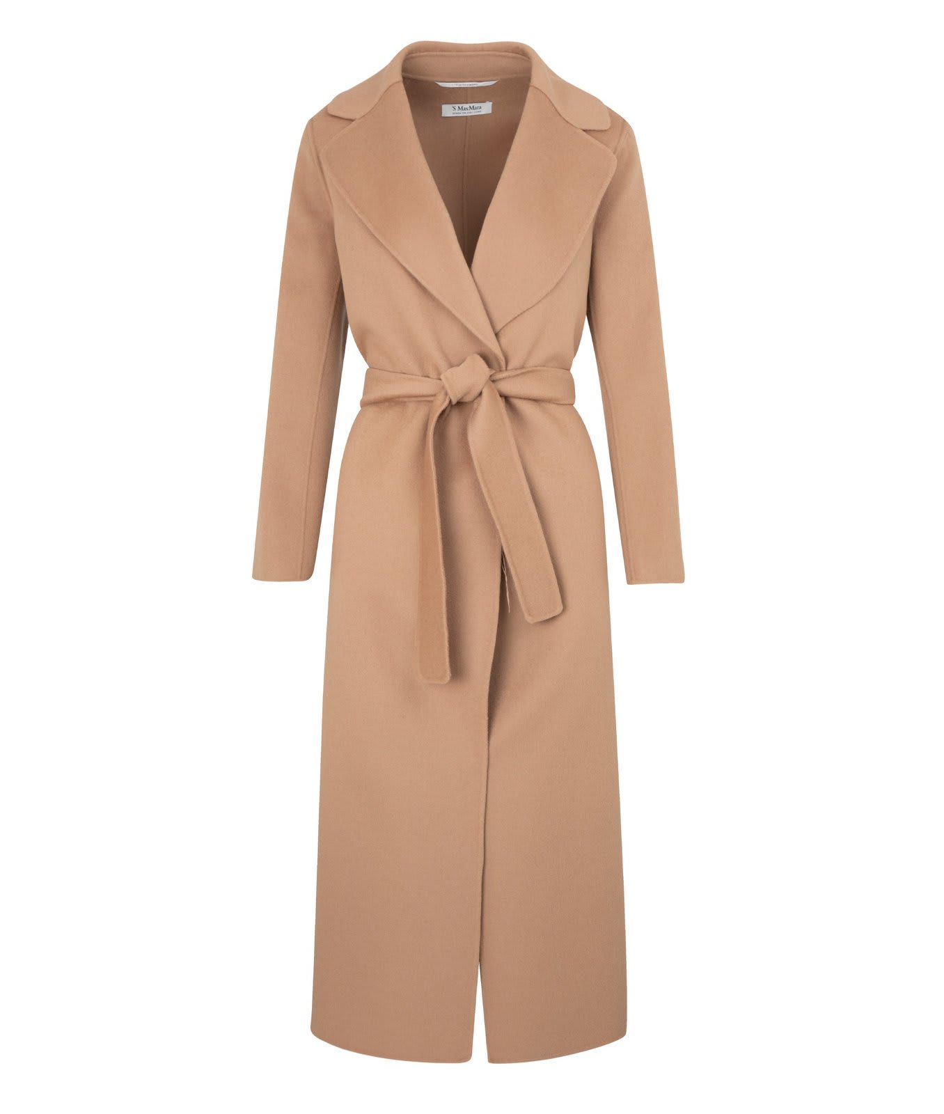 Shop 's Max Mara Belted Long-sleeved Coat In Perfect Camel