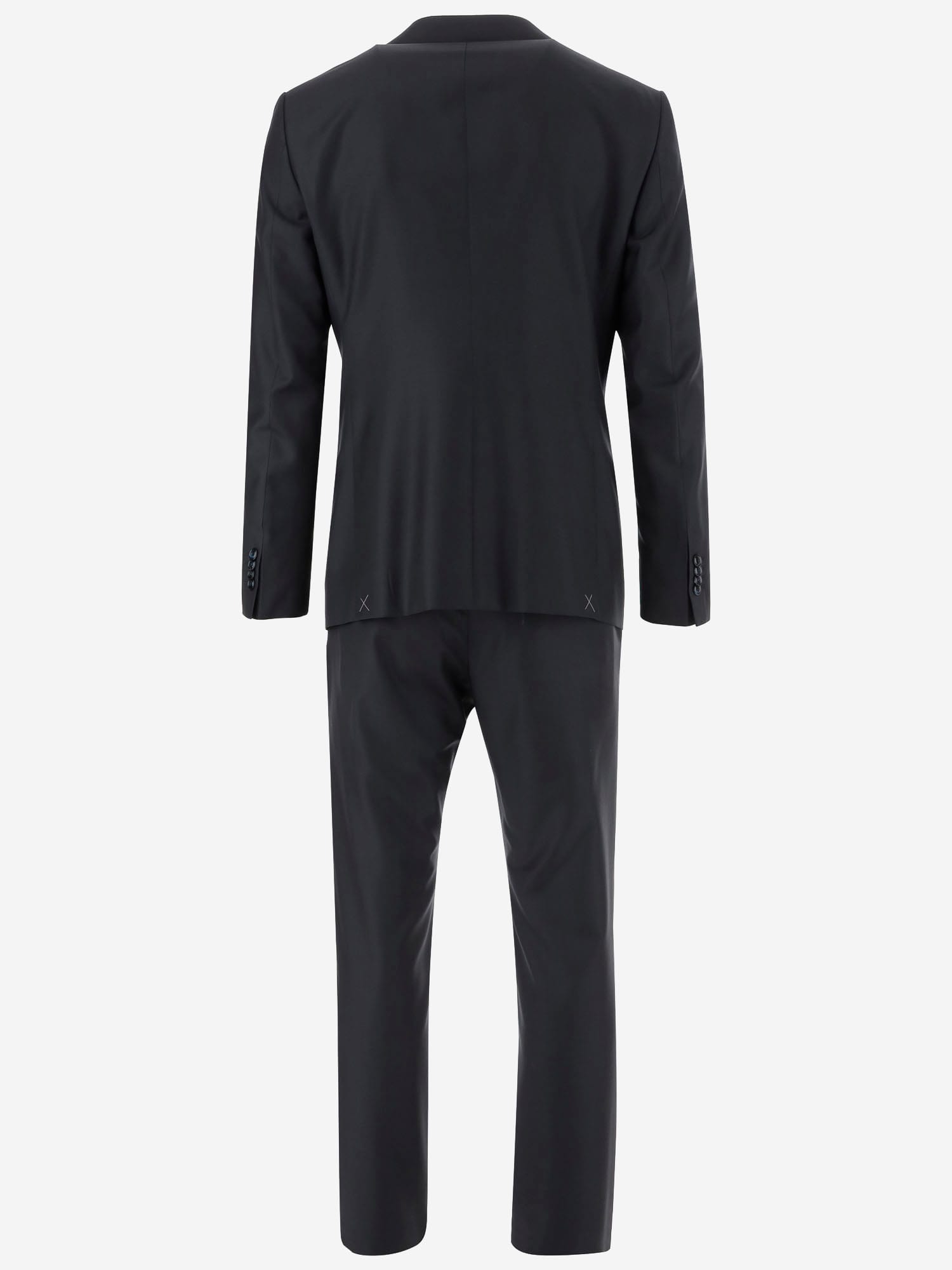Giorgio Armani Manhattan Line Pinstriped Virgin-wool Single-breasted Suit In Blue