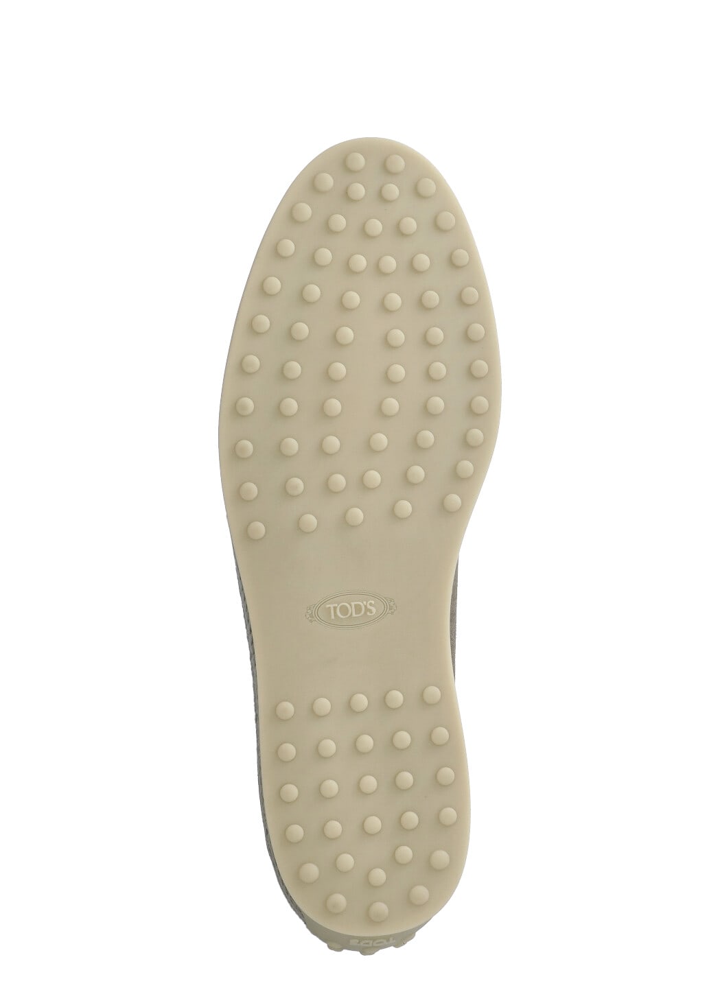 Tod's Suede Round Toe Slippers With Rubber Sole In Grey