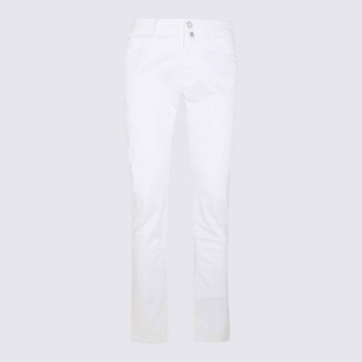 JACOB COHEN WHITE COTTON DENIM JEANS