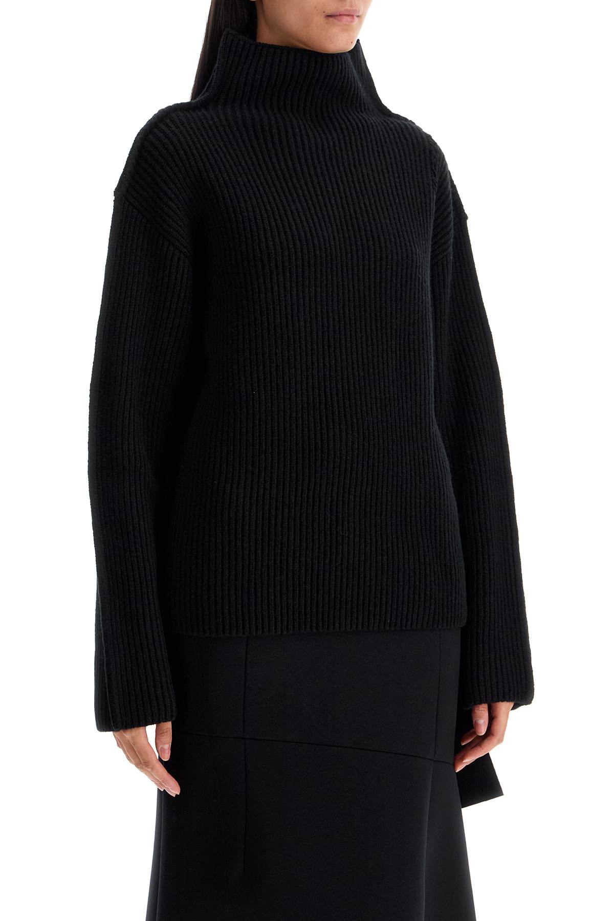 Shop Marni Oversized High-neck Pul In Black (black)