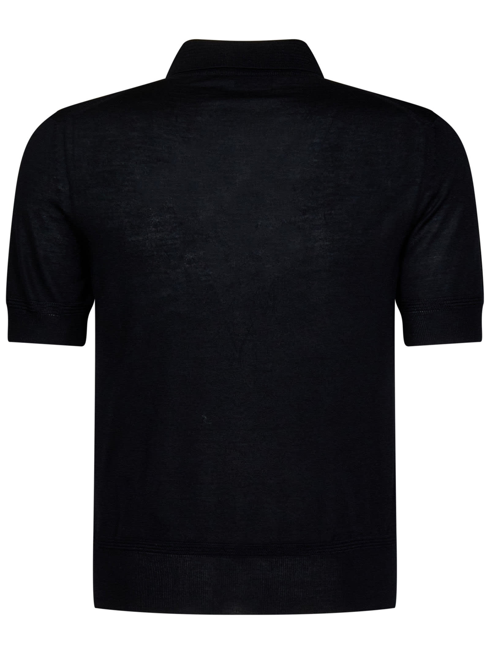 Shop Tom Ford Polo Shirt In Black