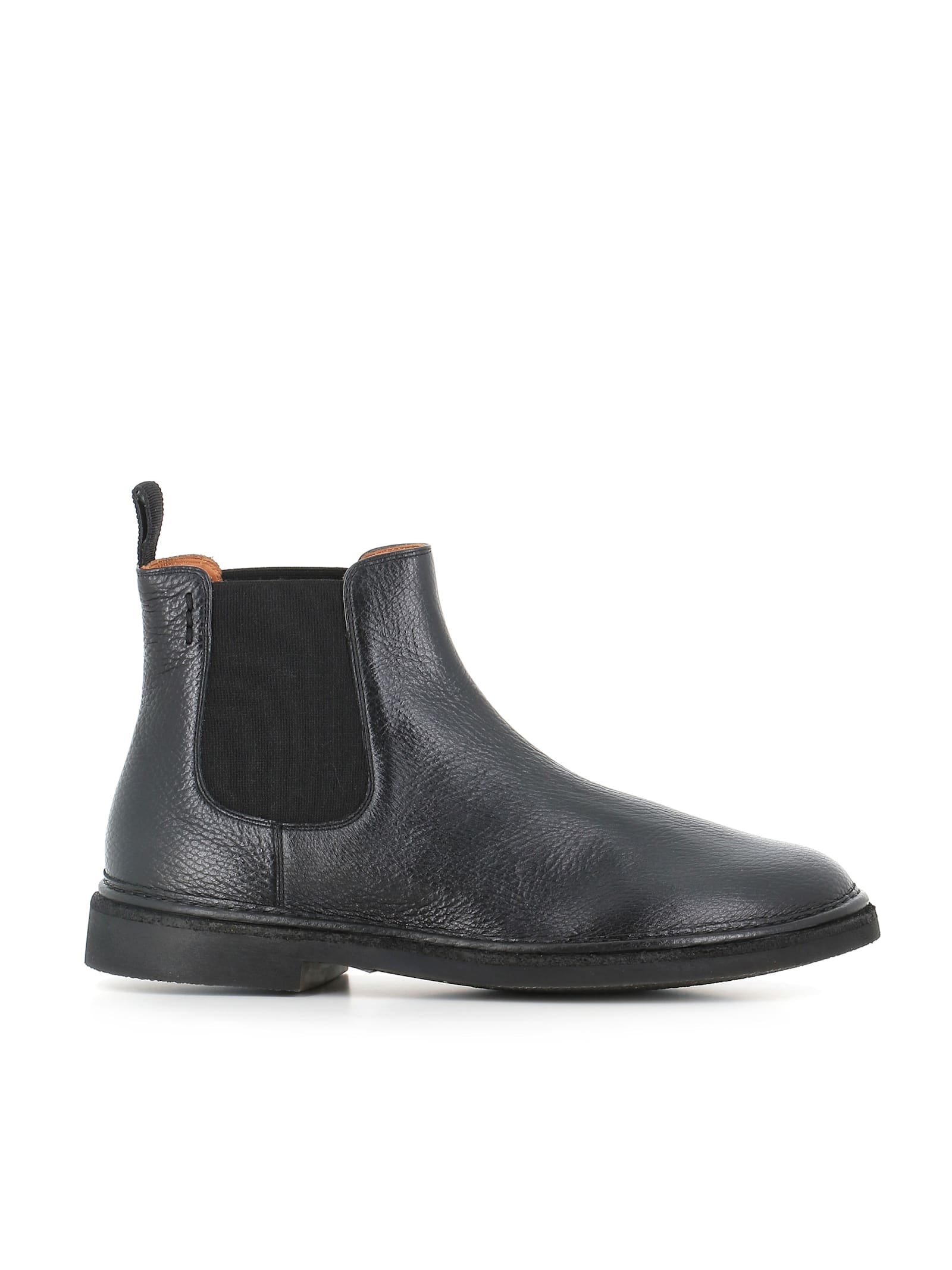 Alexander Hotto Elastic-panel Leather Chelsea Boots In Black