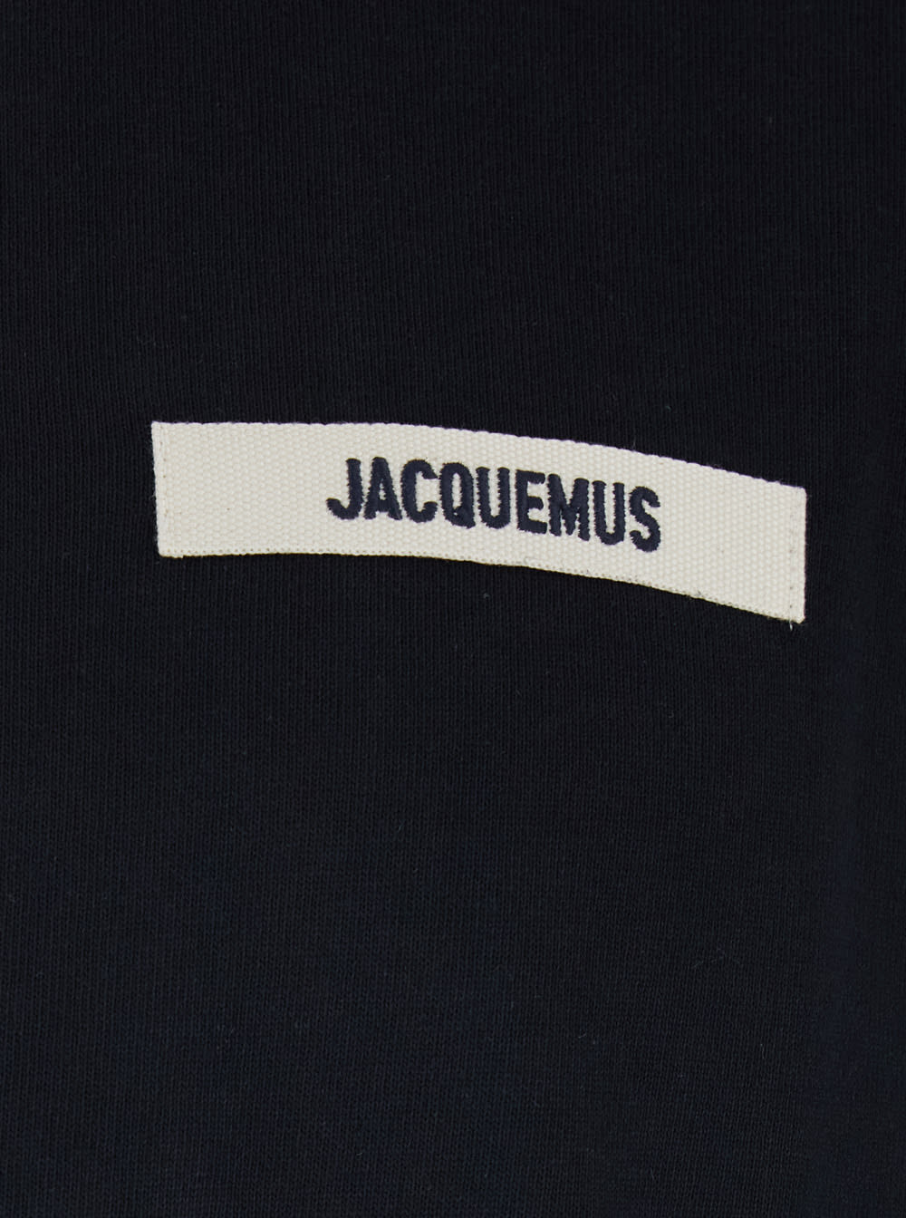 Jacquemus Le T-shirt Gros Grain Black T-shirt With Logo Patch On The Front In Cotton Man In Black