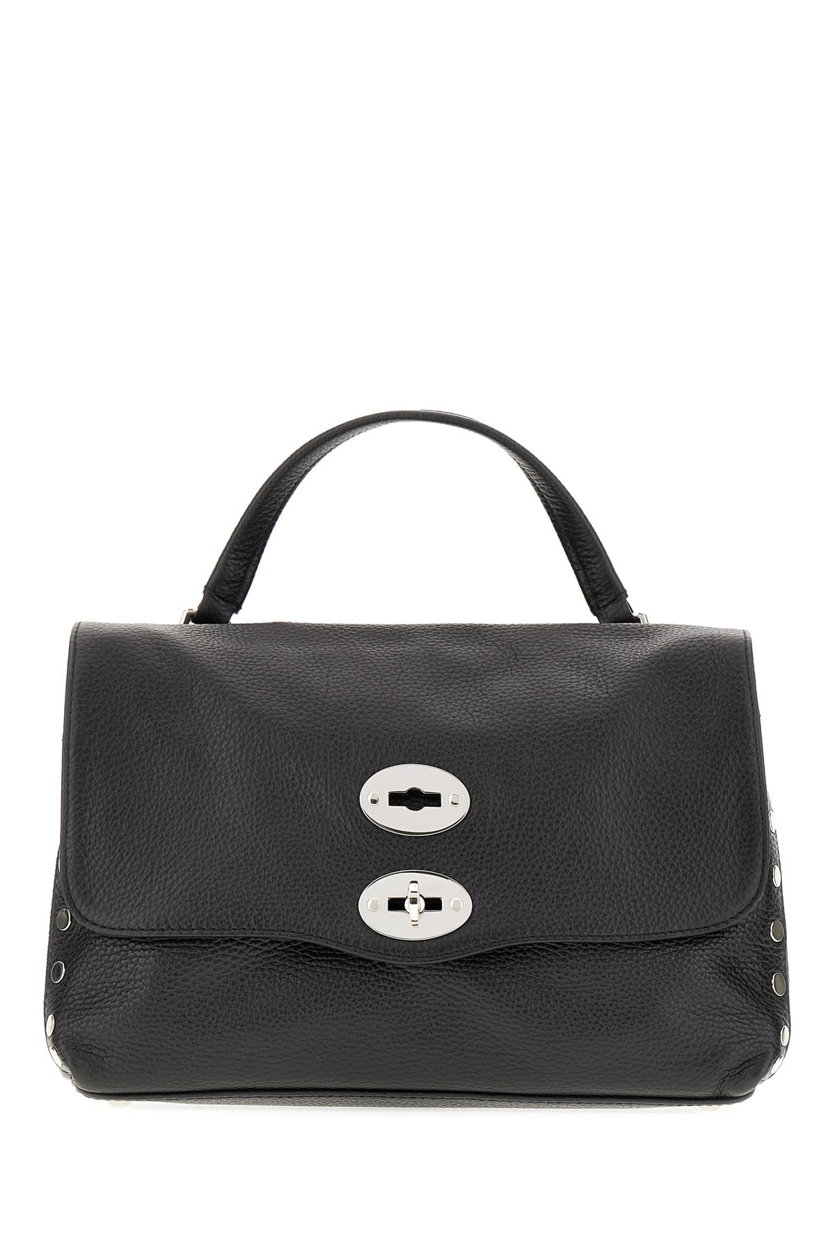 Zanellato Black Leather Small Postina Handbag In Z0001