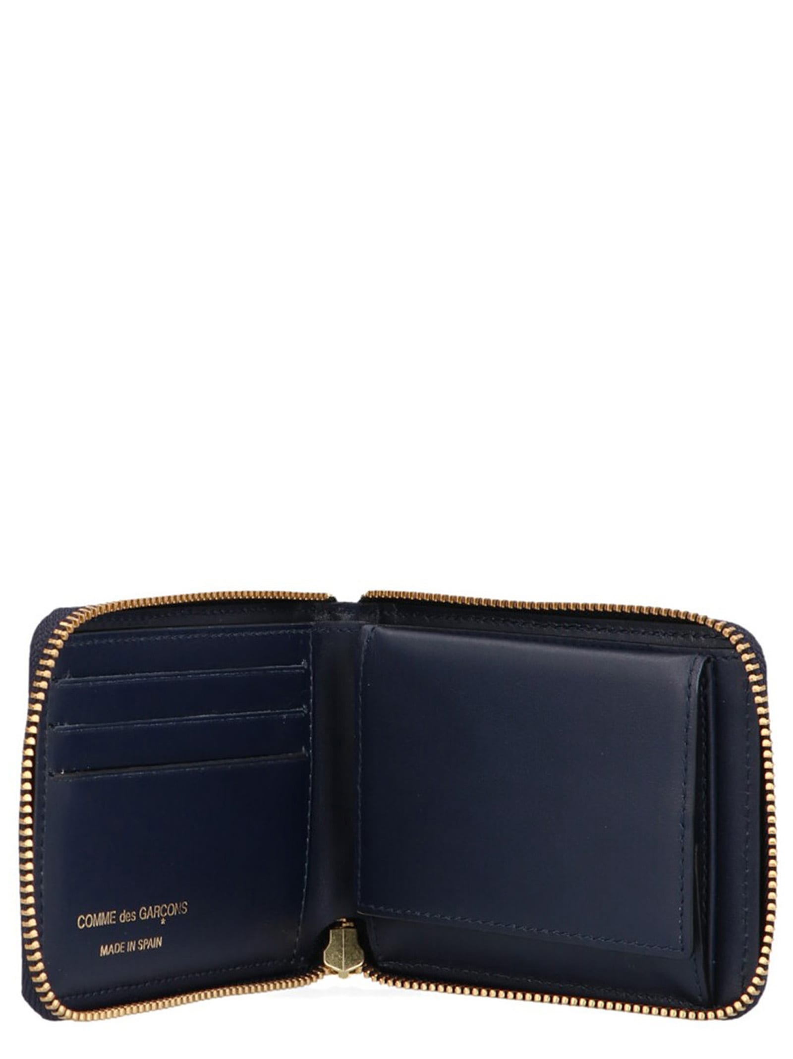 Comme Des Garçons Classic Leather Line Wallet In Blue
