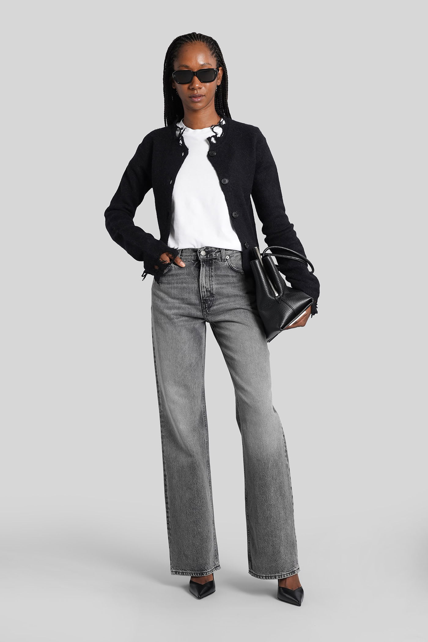 Haikure Korea Jeans In Grey Denim In Gray