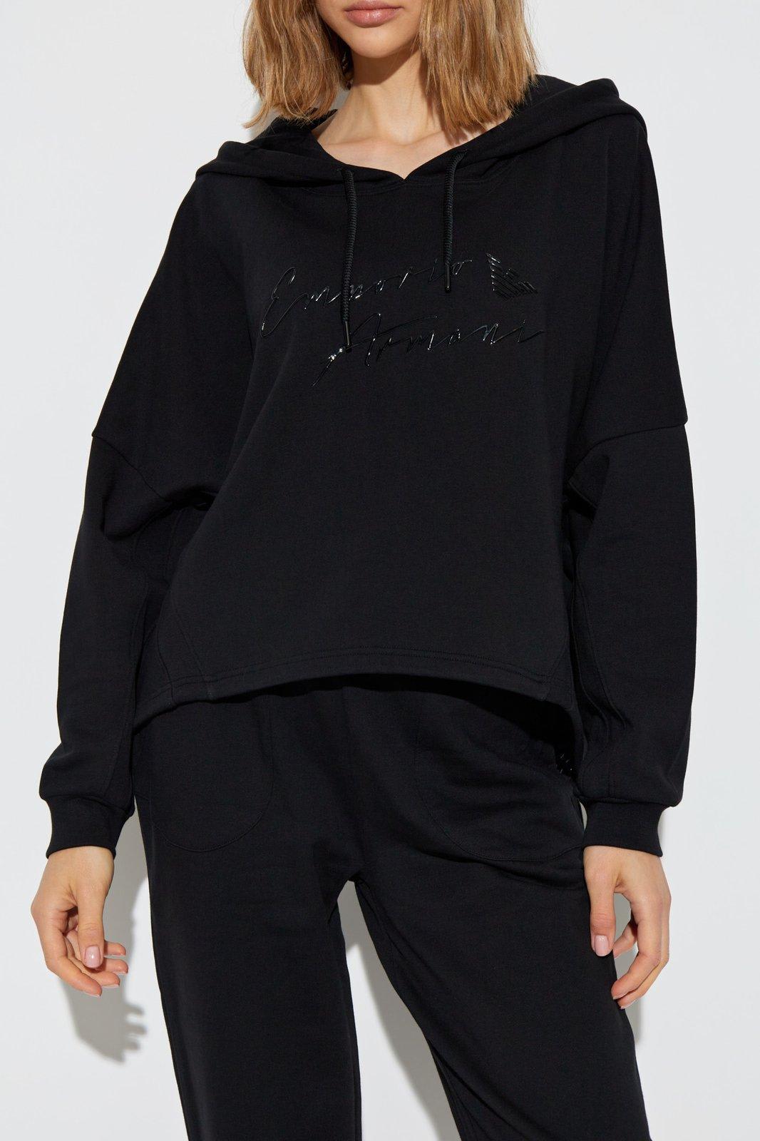 Shop Emporio Armani Sweatshirt With Logo In Black