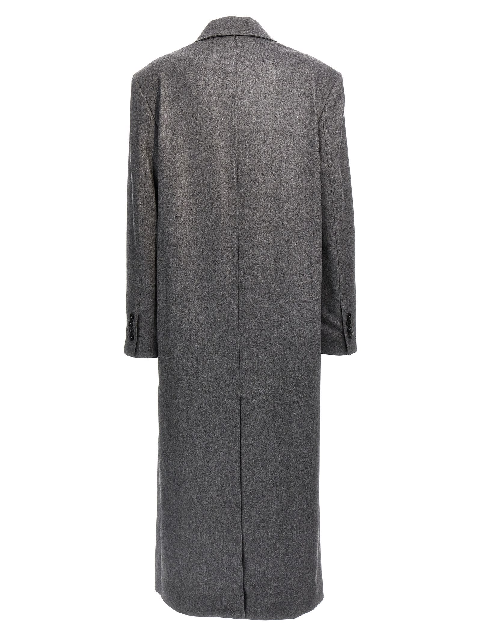 Shop Loulou Studio Zeno Coat In Gray