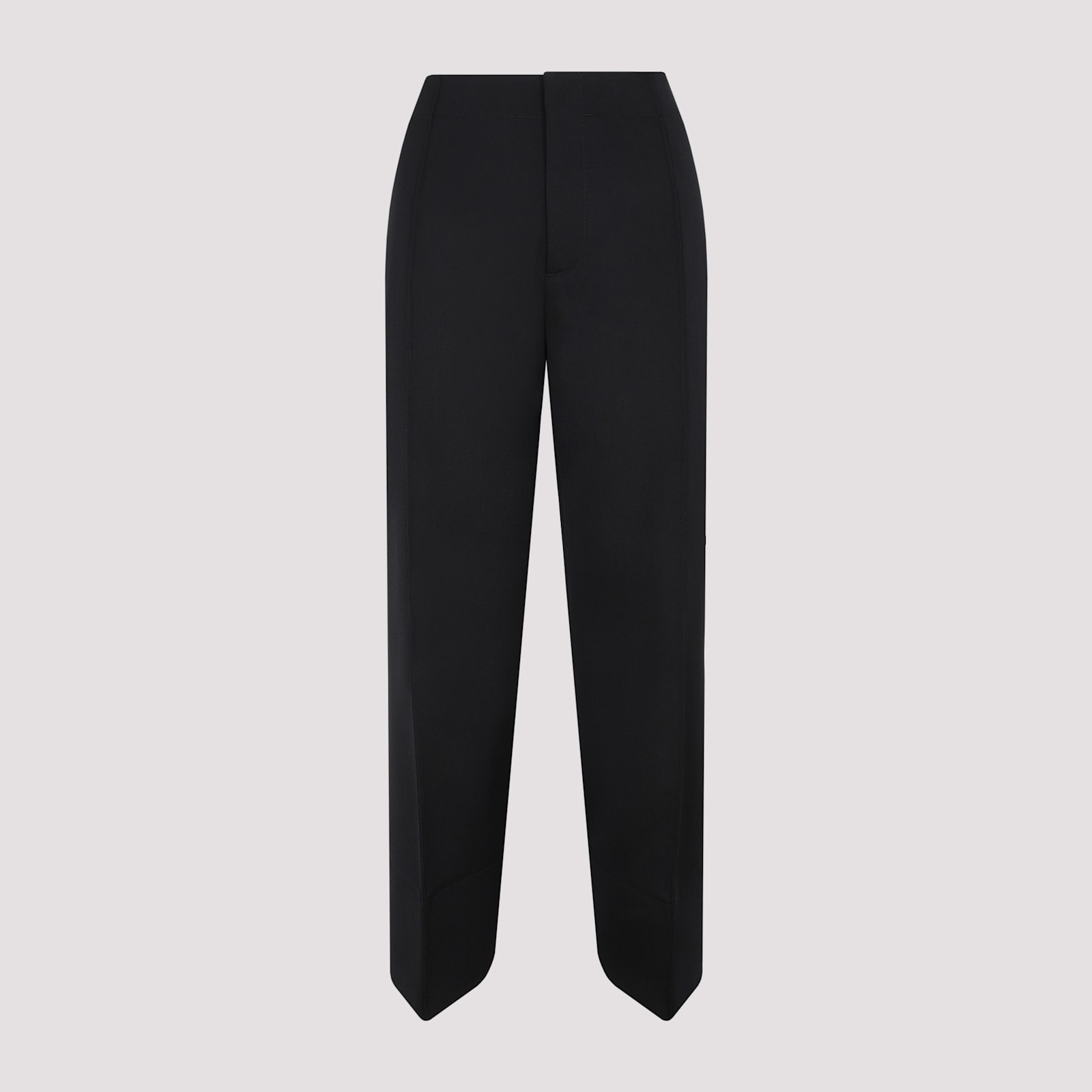 Bottega Veneta Wool Cropped Trousers In Black