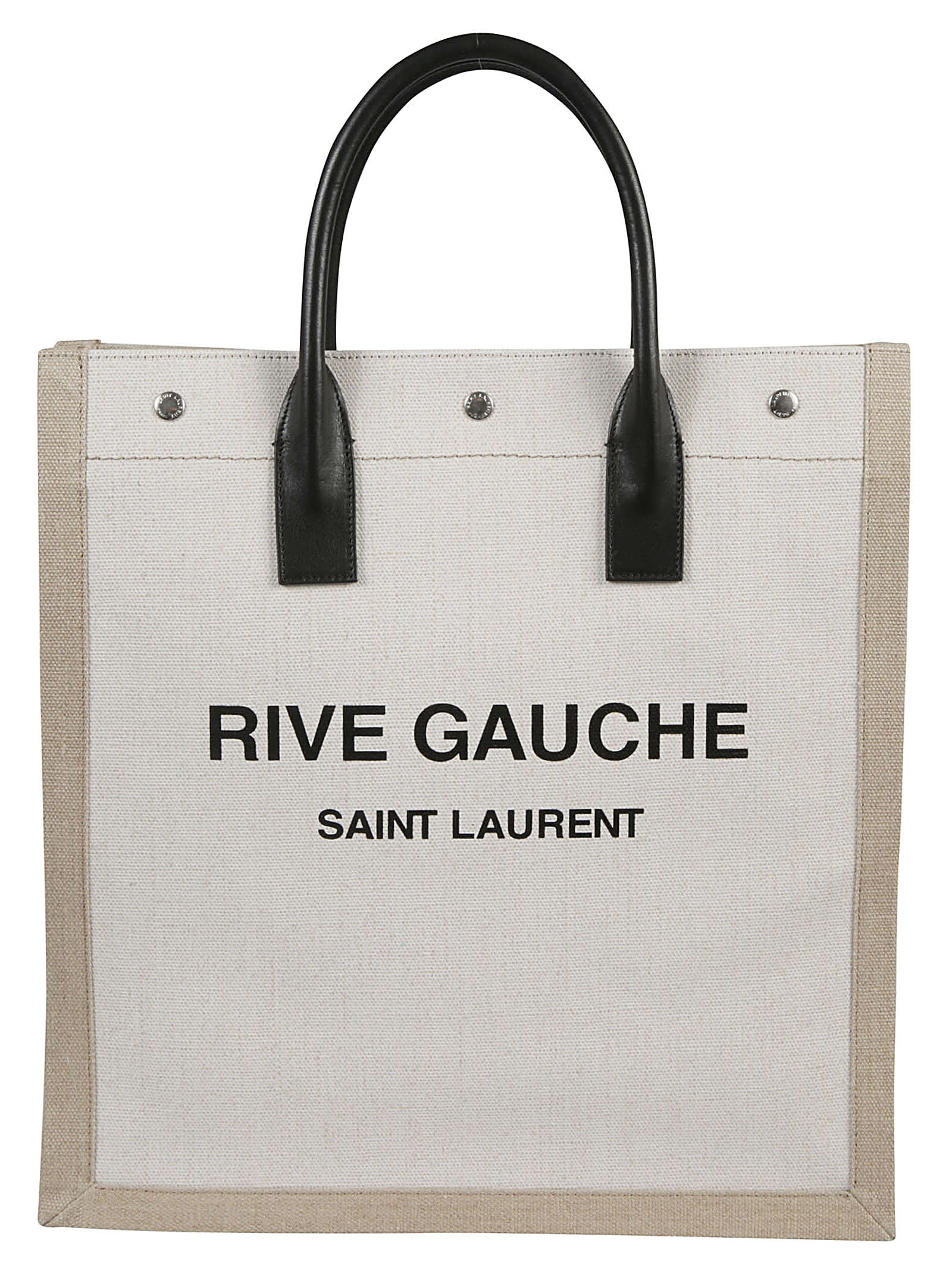 Saint Laurent Rive Gauche Tote In White/black