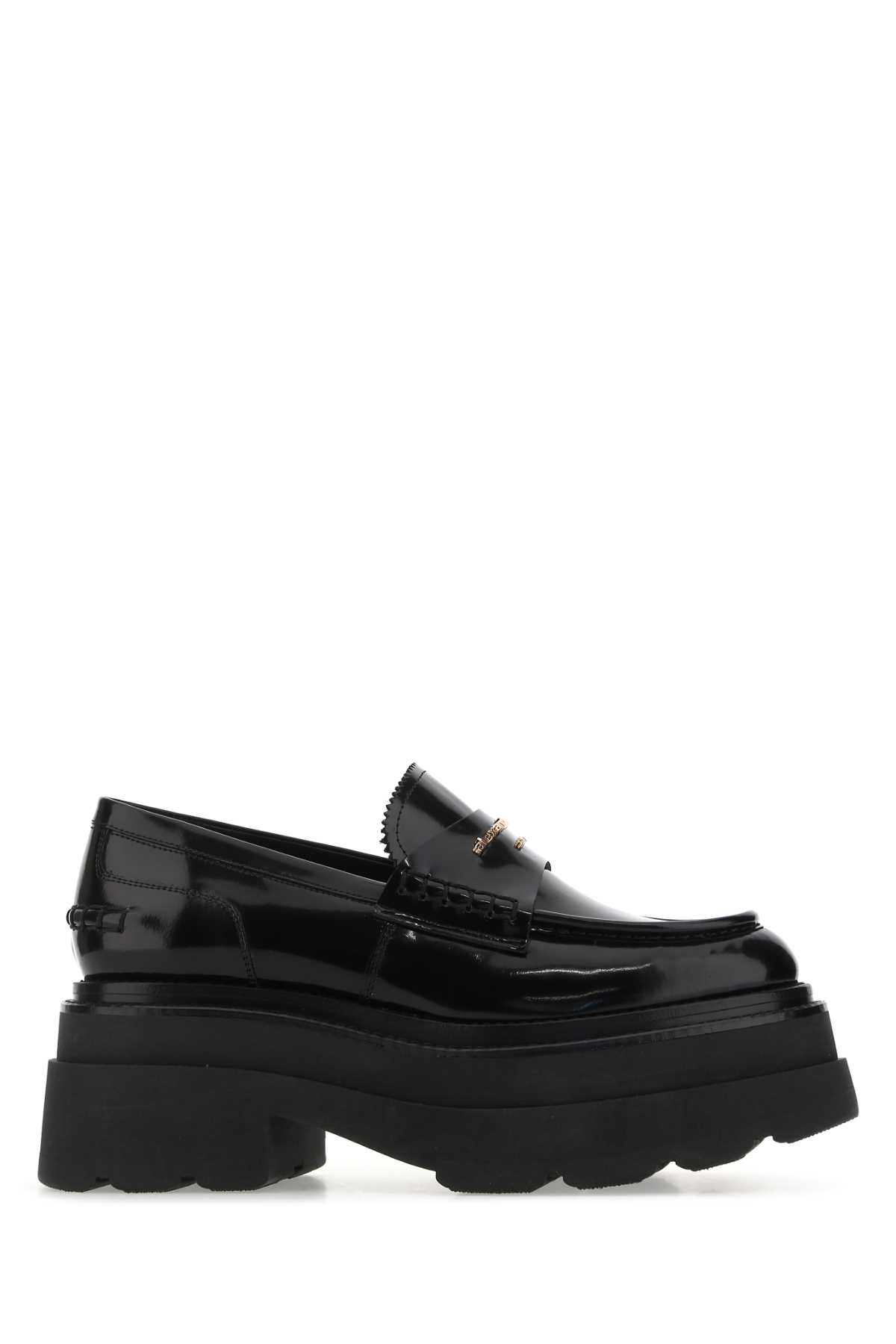 Alexander Wang Black Leather Carter Loafers In Black