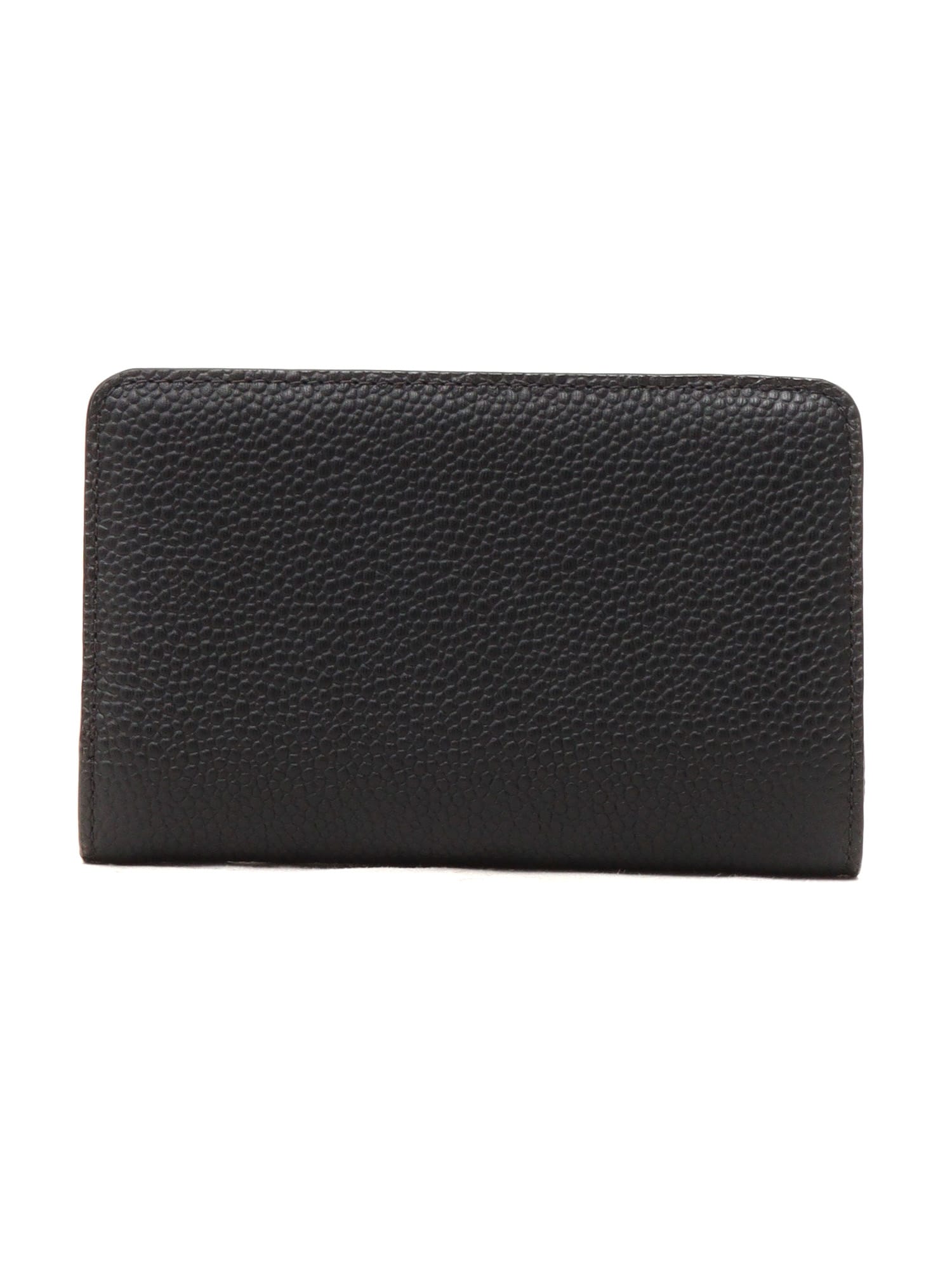 Shop Lancel Compact Wallet In Black