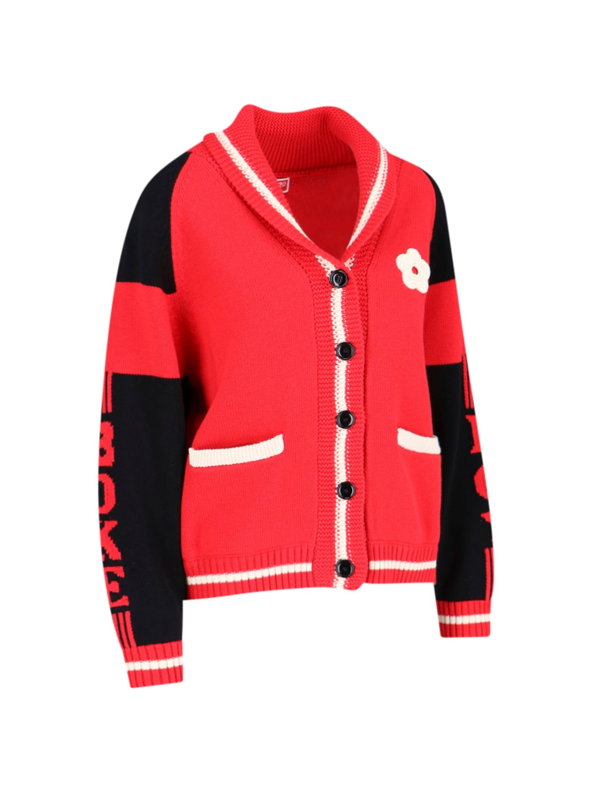 Shop Kenzo Boke Boy Cardigan In Red