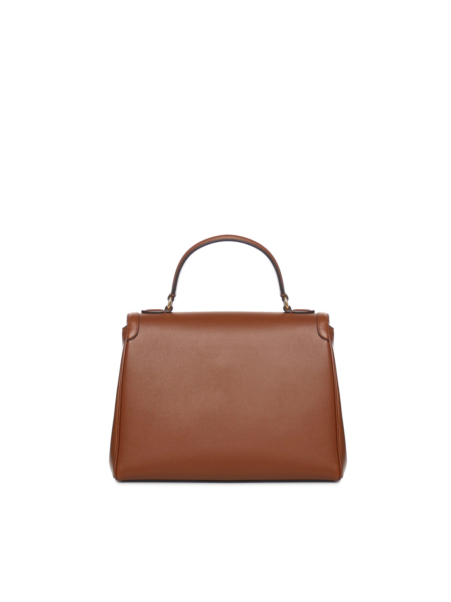 Valentino Logo-plaque Shoulder Bag In Brown