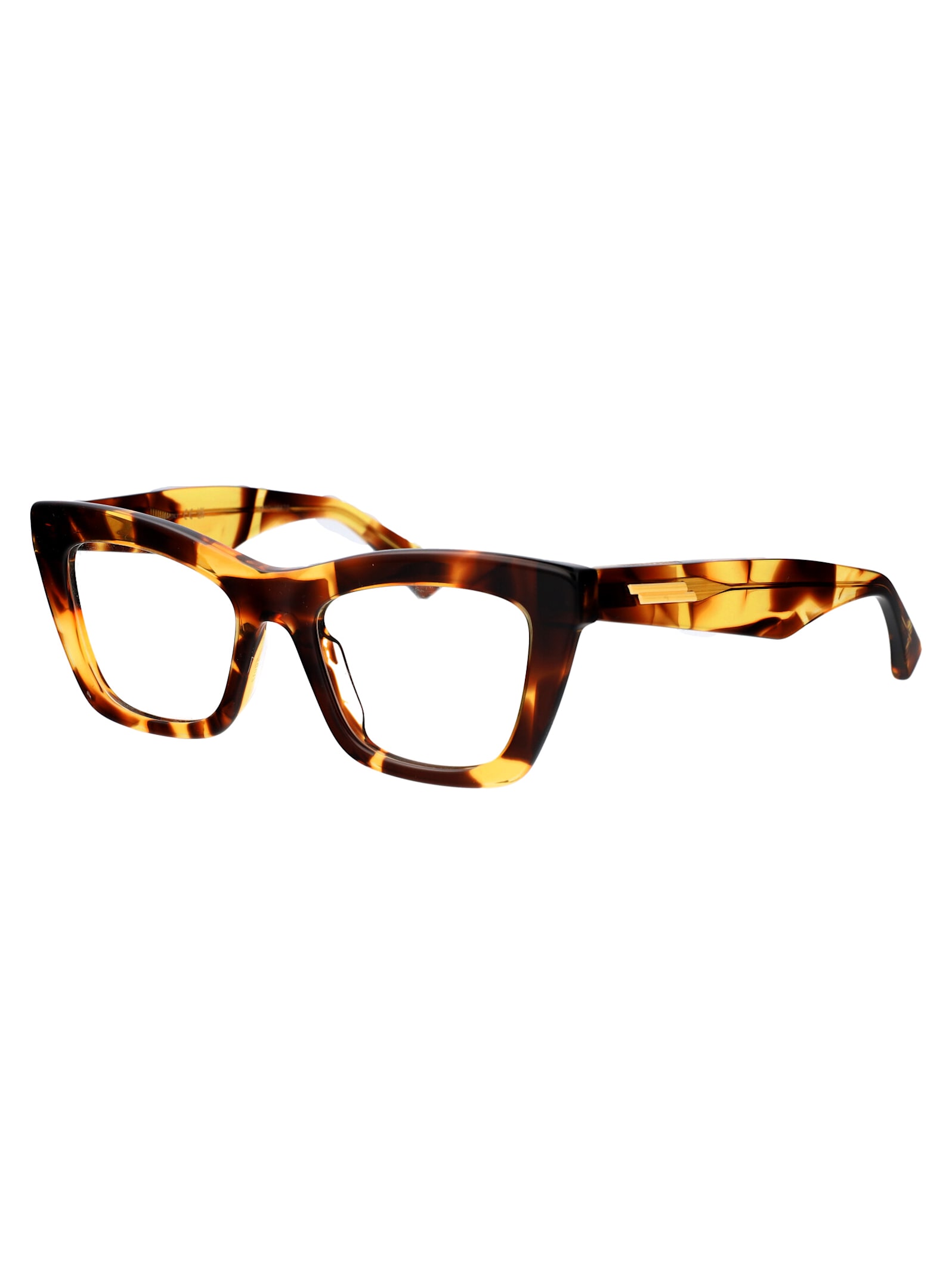 Bottega Veneta Havana Havana Transparent Acetate Glasses