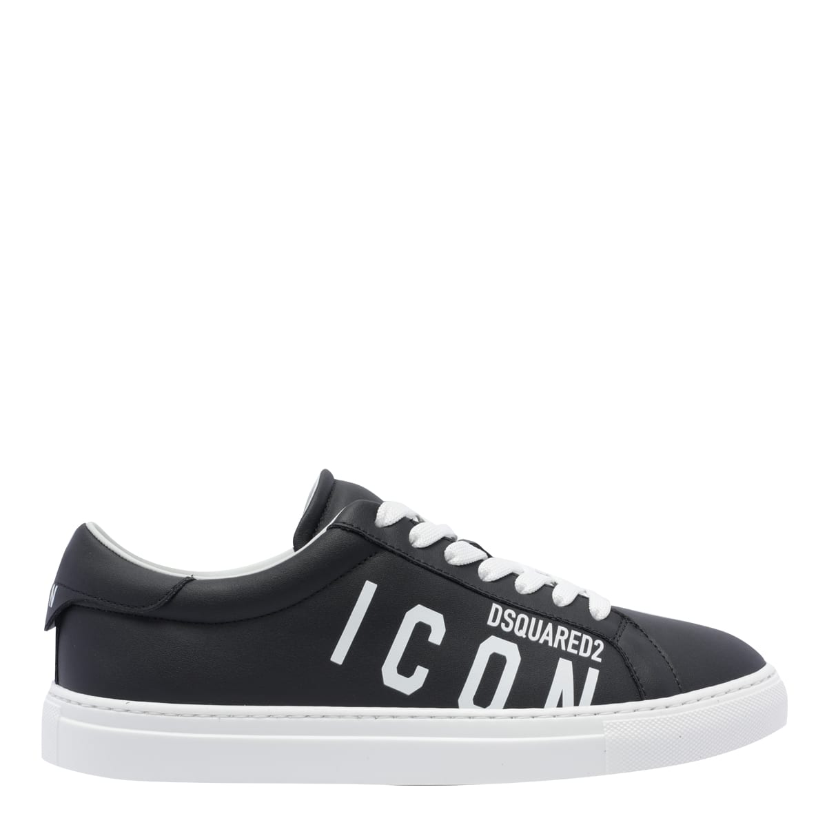 Shop Dsquared2 Icon Logo Sneakers In Black